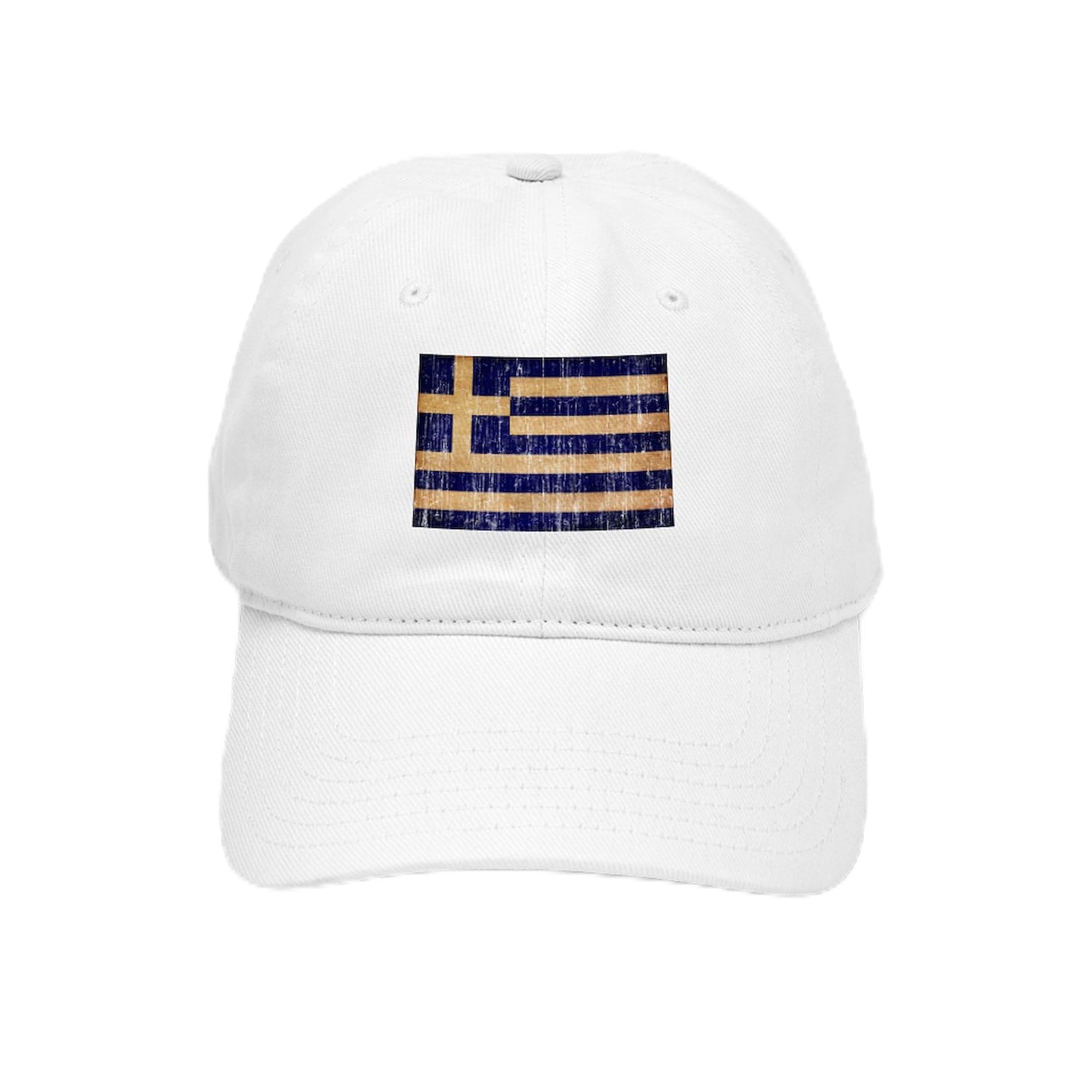 Greece Flag Baseball Cap - Adjustable Hat for Sports & Travel