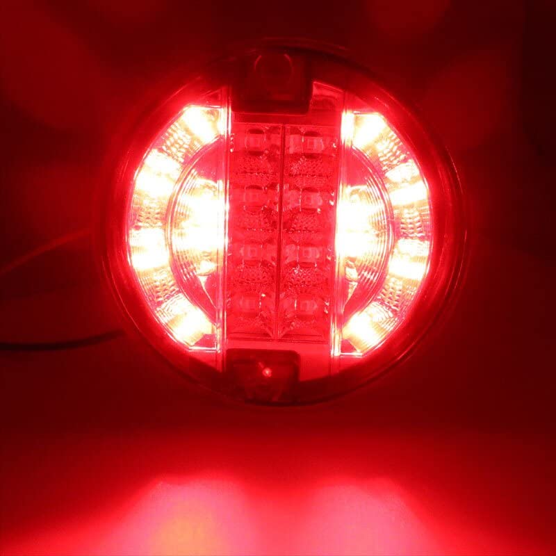Universal LED Tail Side Marker Light - Red & Amber Front Rear Clearance Light with Turn Signal & Parking Indicator for Trailer Truck Night Driving | Durable Waterproof Design for Heavy Duty Vehicles & Commercial Transport