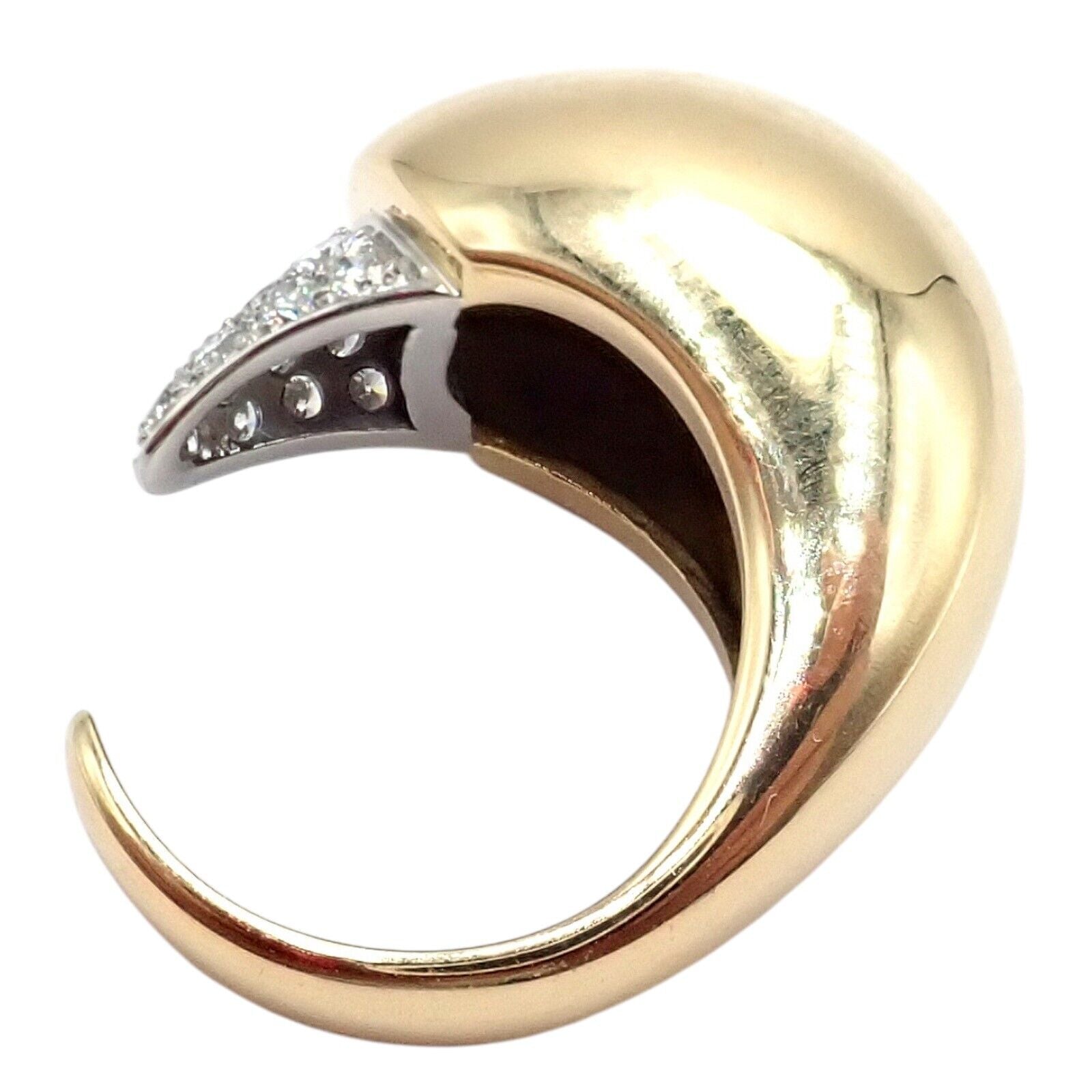 Authentic Tiffany & Co. Elsa Peretti 18k Yellow Gold Diamond Bird Ring - Luxury Jewelry Gift for Women, Perfect for Anniversaries & Special Occasions