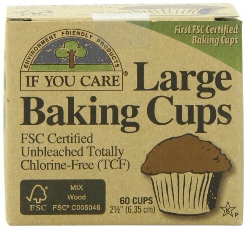 If You Care Unbleached Brown Baking Cups - 2.5 Inch Muffin Liners (Case of 24, 60 Count) - Eco-Friendly Paper Cupcake Wrappers for Home Baking, Parties & Holiday Treats