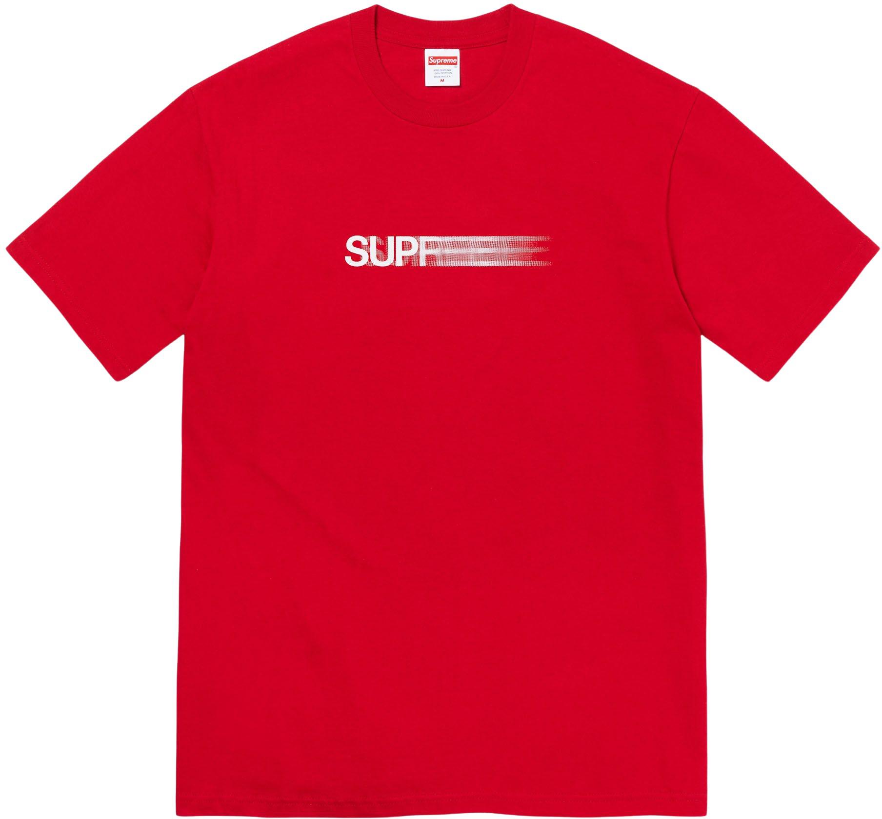 Supreme Motion Logo T-Shirt Red Short Sleeve SS'23 - Streetwear Fashion for Urban Style & Casual Outfits
