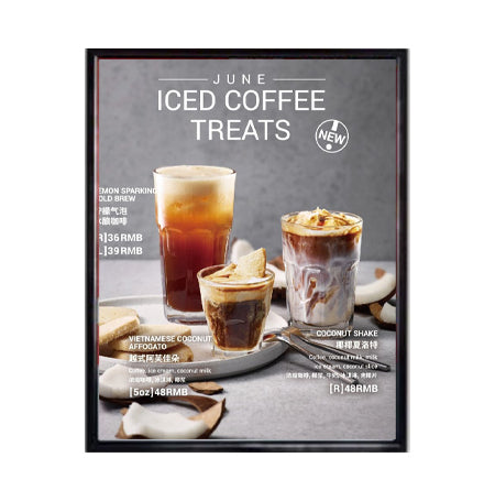 8.5x14 Slim Beveled Metal Poster Frame - Top/Side Load Sign Holder for Business Displays & Home Decor