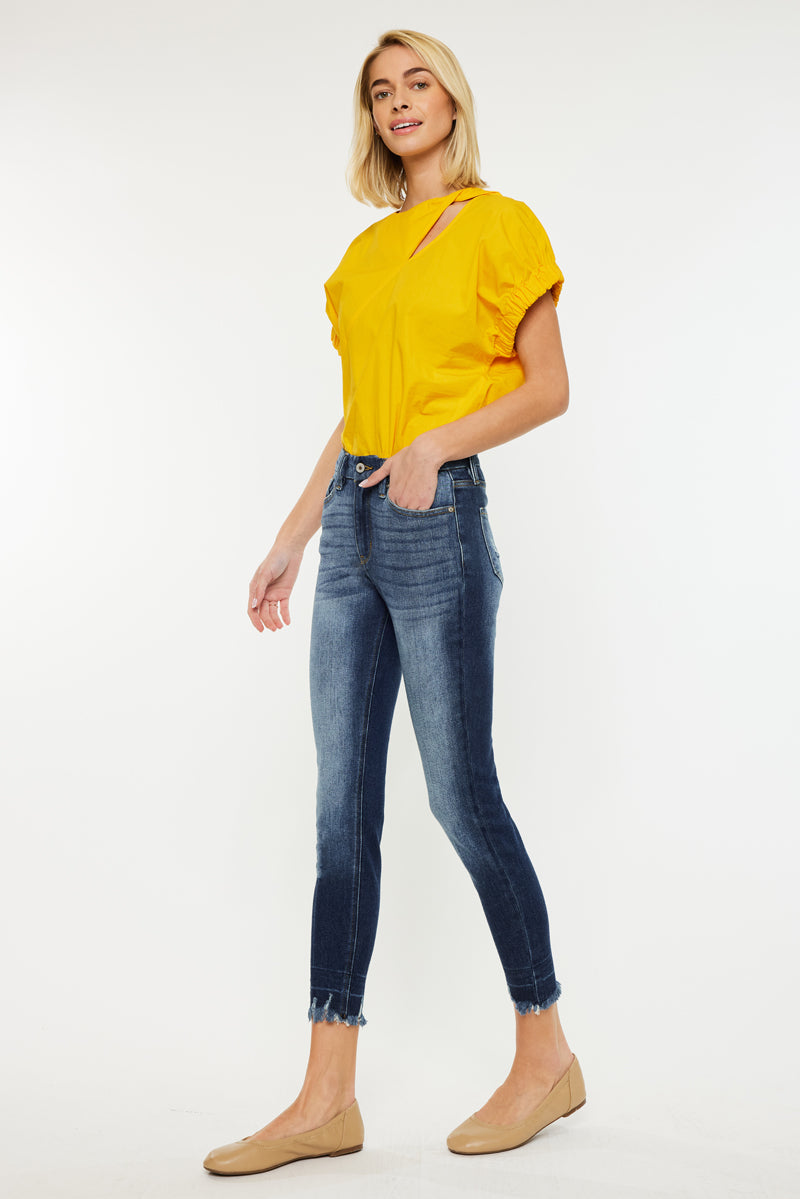 Eliza High Rise Ankle Skinny Jeans for Women - Stretch Denim Pants, Slim Fit, Comfortable & Trendy - Perfect for Casual Wear, Office Outfits & Night Out