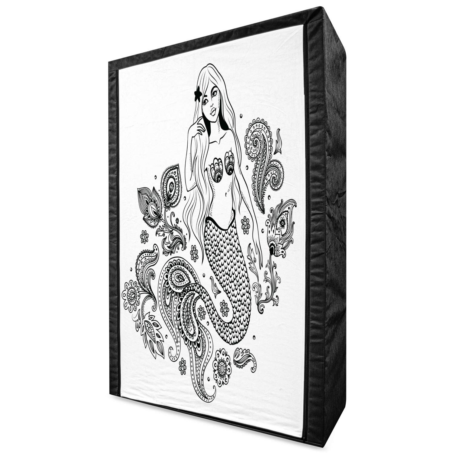 Ambesonne Mermaid Portable Fabric Wardrobe - 42.5