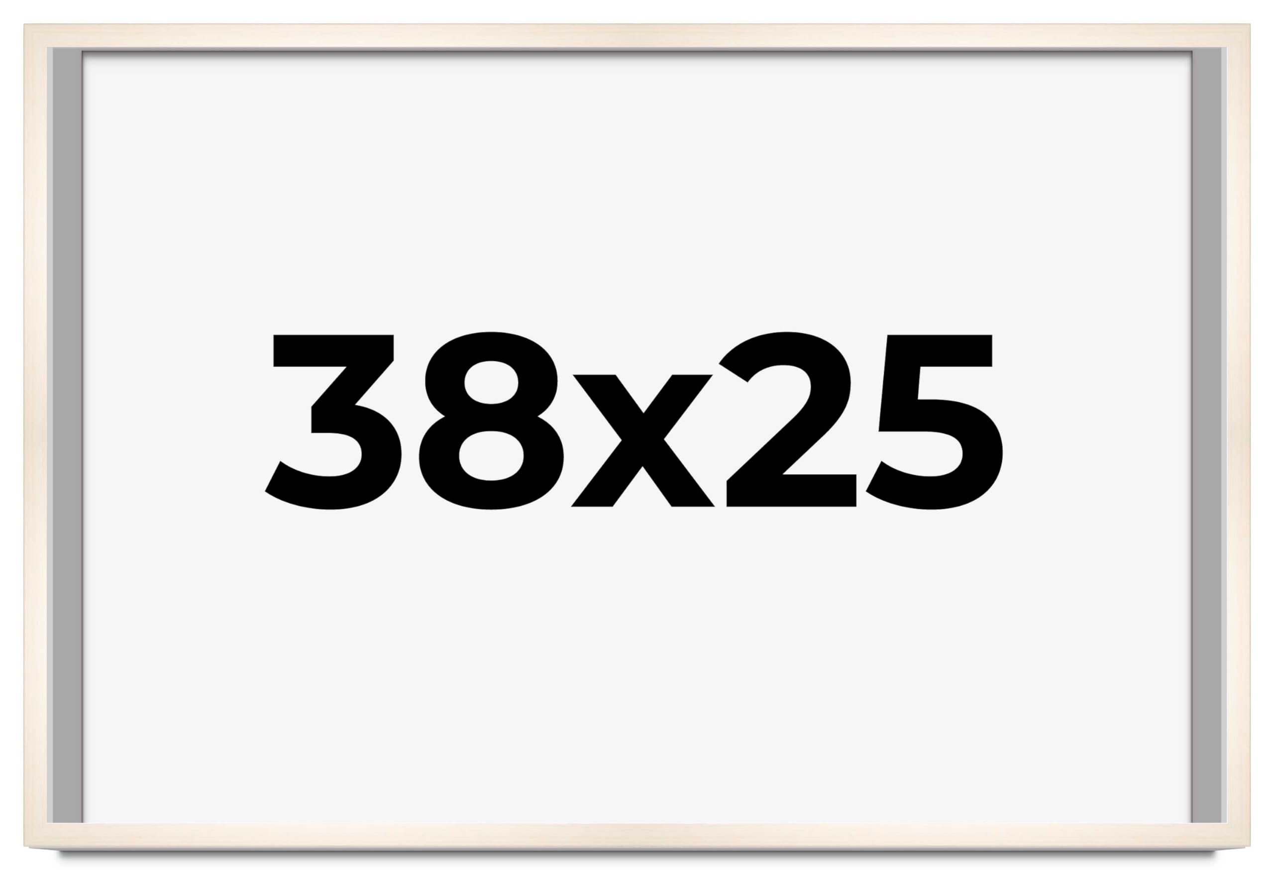 CountryArtHouse 38x25 Inch Whitewashed Solid Wood Picture Frame with 0.8125