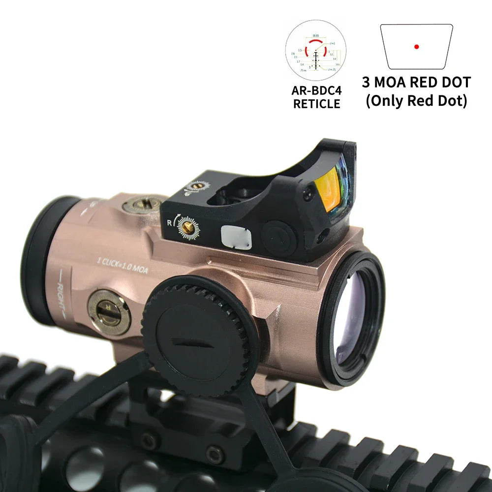 Tactical Airsoft Scope - Red Dot Sight HD GEN II 5X PRISM Scope for AR Rifles with BDC4 5.56 Reticle | Fully Multi-Coated FMC Lens | RGW G Optics M1 | Perfect for Airsoft Battles, Hunting & Tactical Training