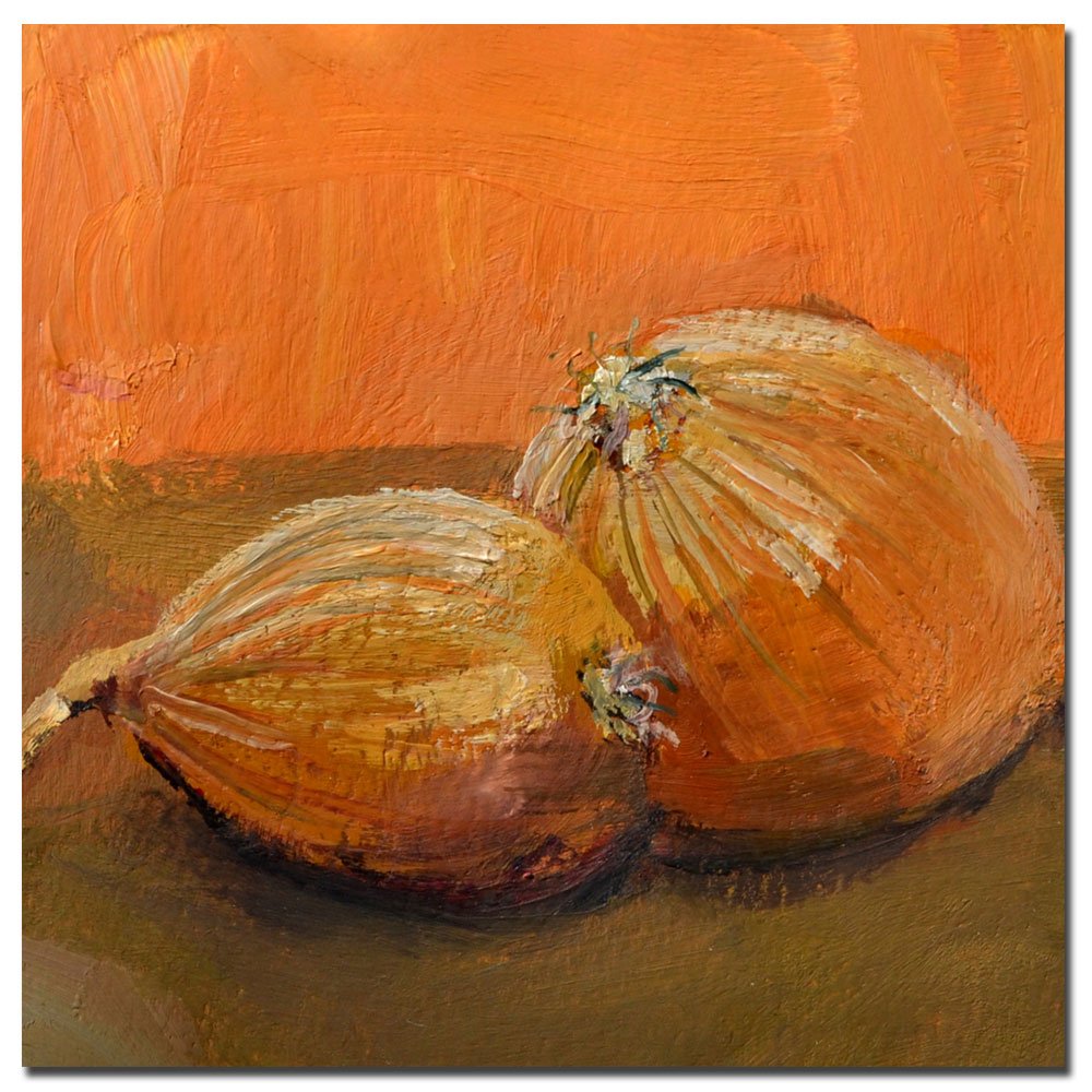 Michelle Calkins Yellow Onions 35x35-Inch Canvas Wall Art - Perfect for Kitchen Decor, Dining Room, and Farmhouse Style Home