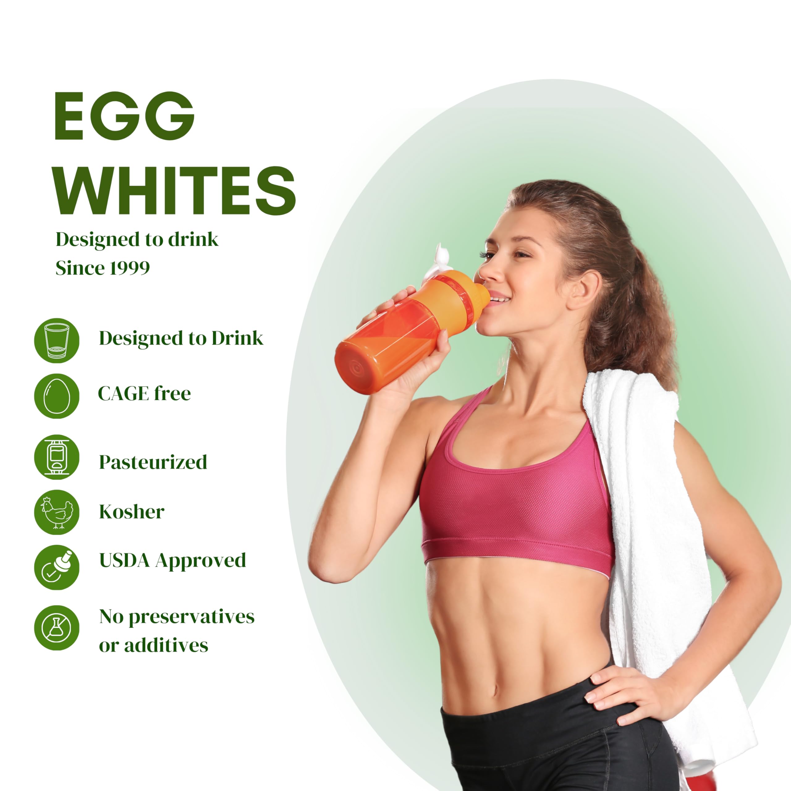 100% Pure Liquid Egg White Protein by Egg Whites International - Cage-Free, Drinkable Protein Supplement (2 Gallons + 2 Half Gallons) | Perfect for Smoothies, Baking & Post-Workout Recovery