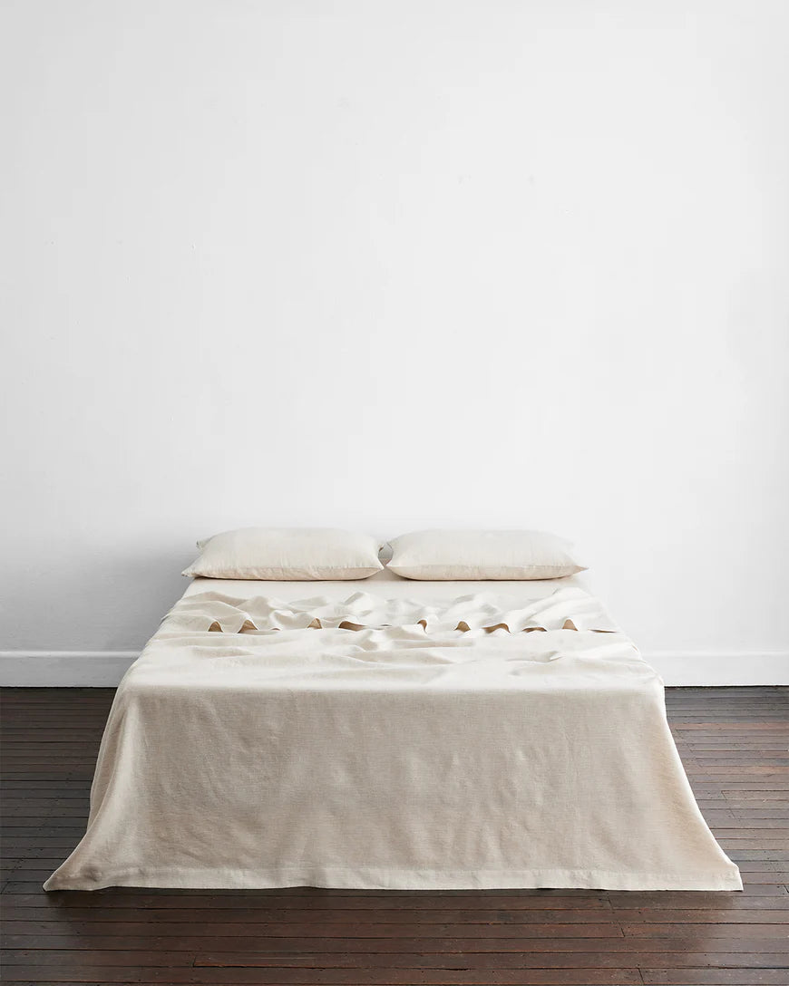 Olive & Oatmeal & White Stripe Bedding Set - 4 Piece Luxury Cotton Comforter Set with Pillowcases - Perfect for Master Bedroom, Guest Room & Dorm Decor