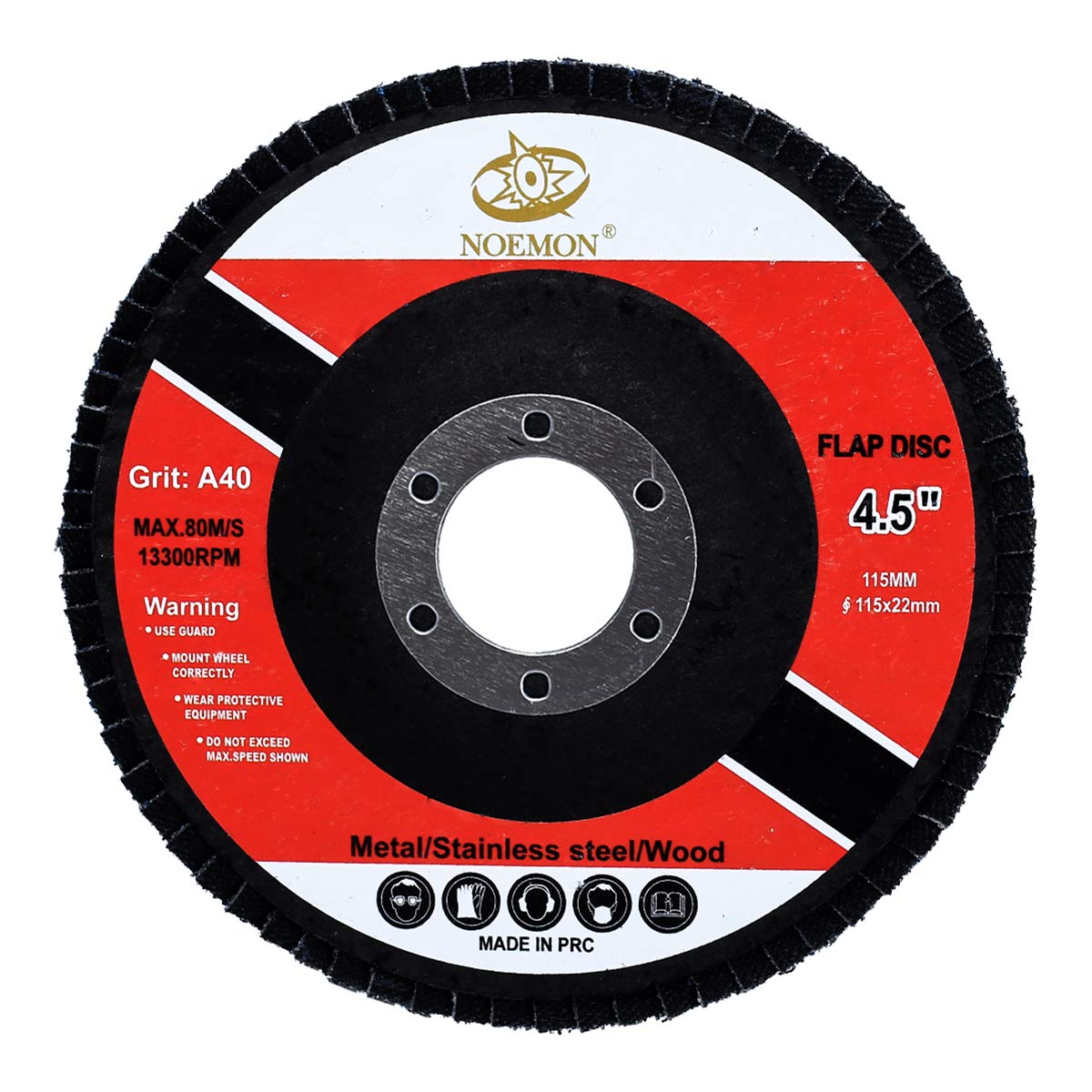 28 Pack 4.5 Inch Flap Discs for Angle Grinder - 120 Grit Type 27 Sanding Discs - Perfect for Metal Grinding, Wood Sanding & Surface Preparation (28-Piece Set)