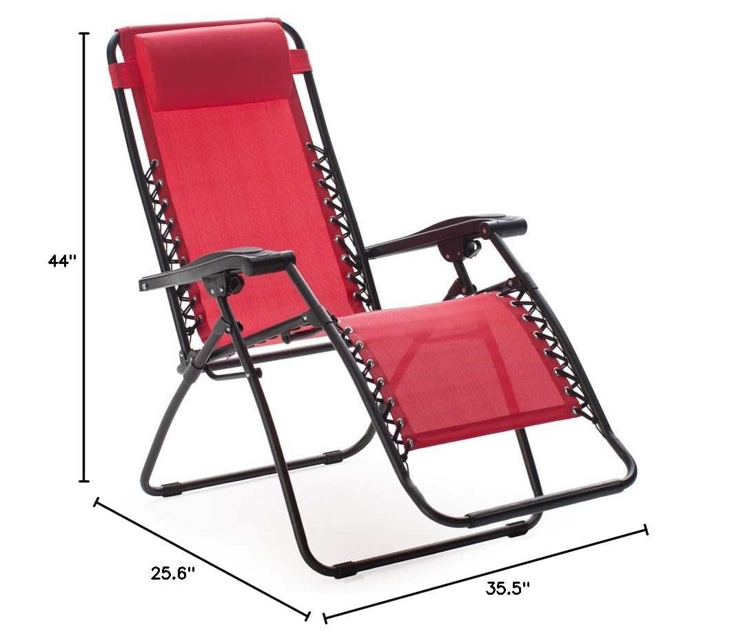 Premium Set of 2 Zero Gravity Lounge Chairs with Cup Holder & Phone Slot - Adjustable Folding Patio Recliners with Snack Tray - Perfect for Backyard, Poolside & Outdoor Relaxation