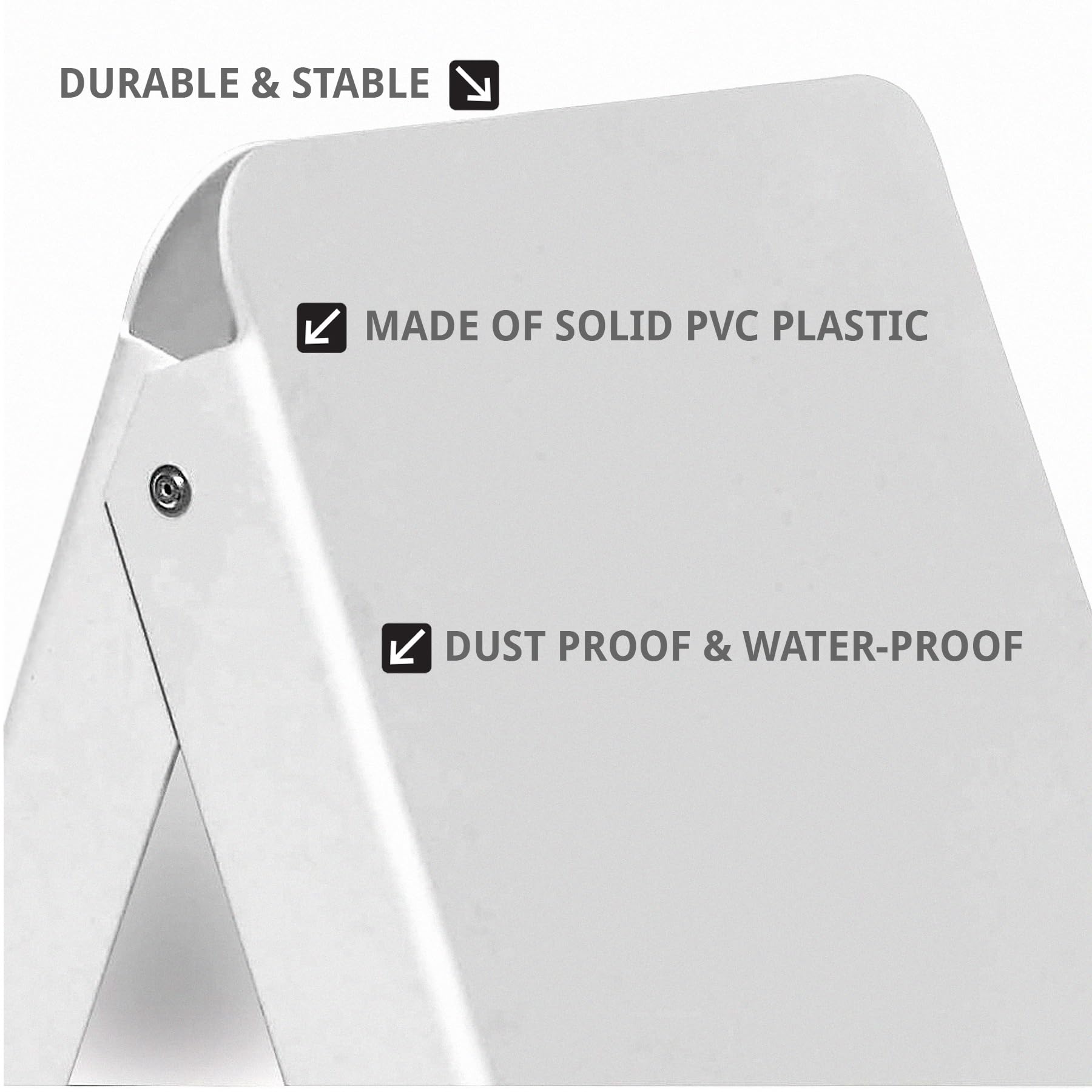 Azar Displays 300250 White Plastic Sidewalk Sign Board - Double Sided 19x34 Inches, Write-On & Adhesive Surface for Restaurants, Retail Stores, and Outdoor Events