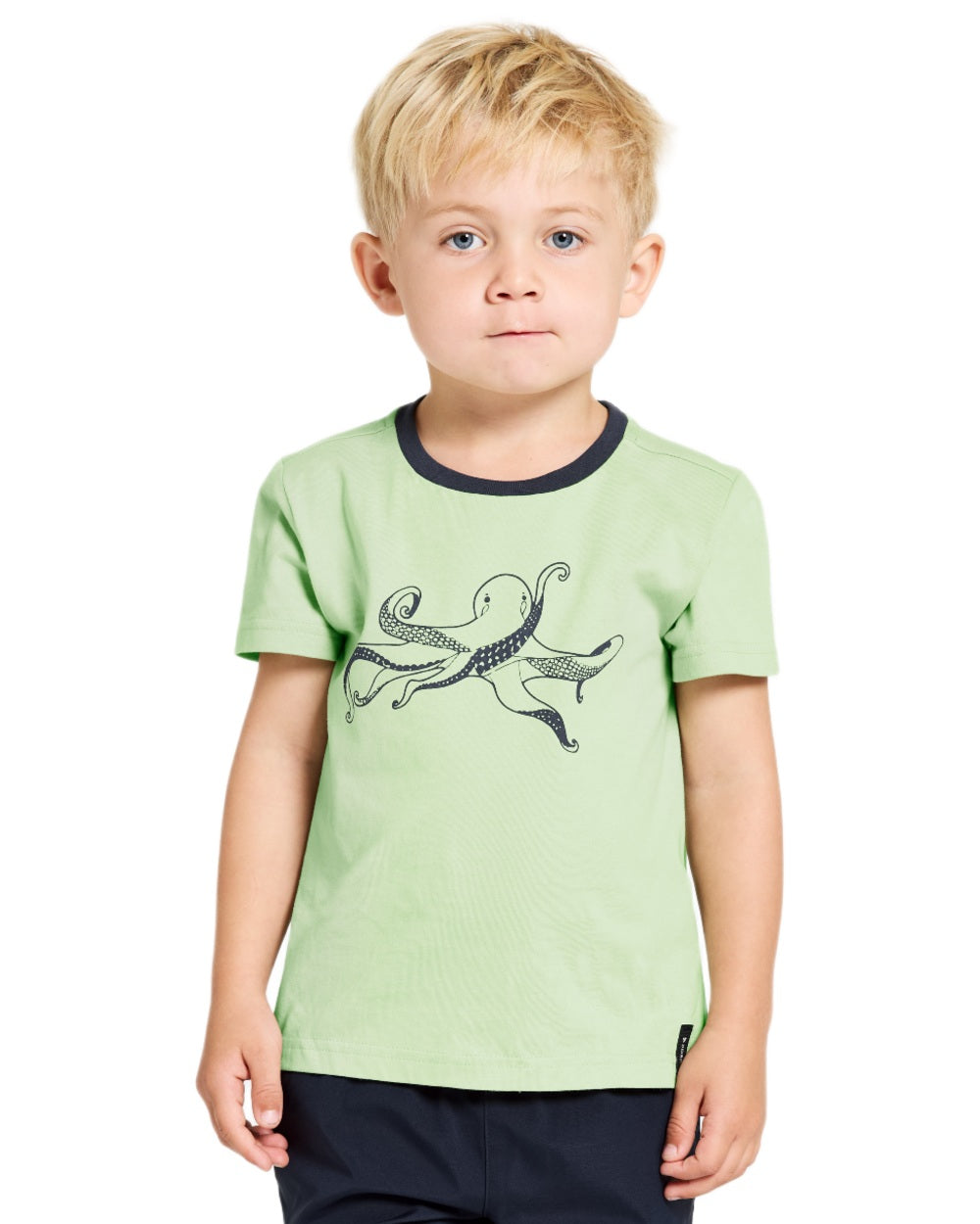 Didriksons Kids Mynta Logo T-Shirt - Comfortable Cotton Tee for Boys & Girls - Perfect for School, Play & Everyday Wear