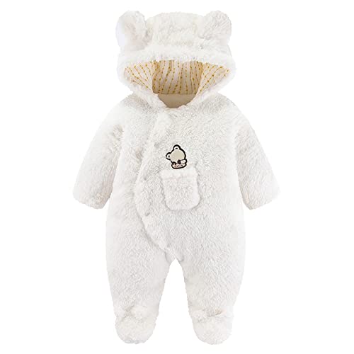 Baby Girls' Cotton Romper Jumpsuits for Autumn & Winter - Soft & Warm Toddler Outfits for Outdoor Play & Casual Wear