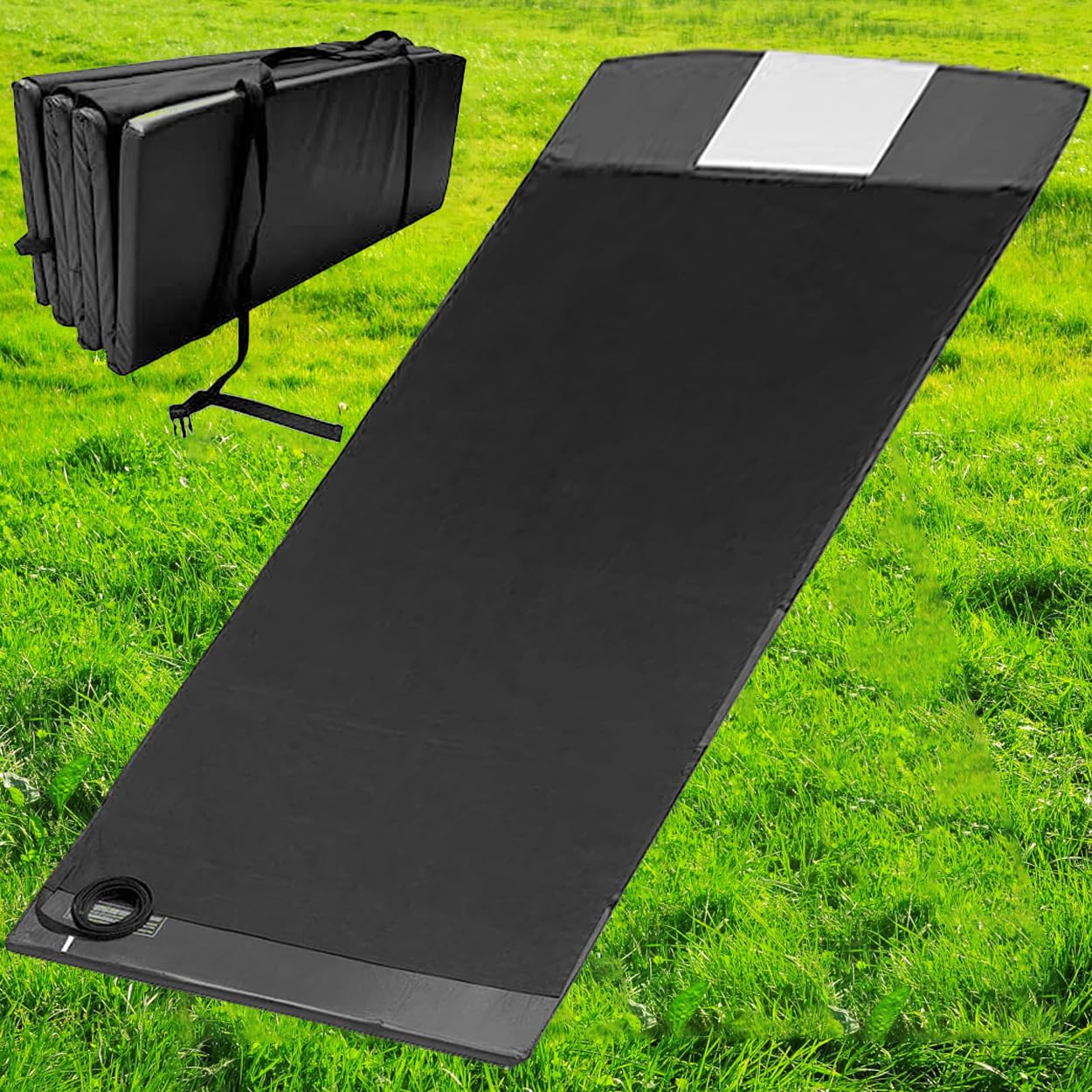 Foldable Baseball & Softball Sliding Training Mat - Slide-Rite Practice Mat for Pitching, Hitting & Driving - Indoor/Outdoor Field Training & Home Exercise - Perfect for Backyard Drills, Team Practice & Personal Fitness