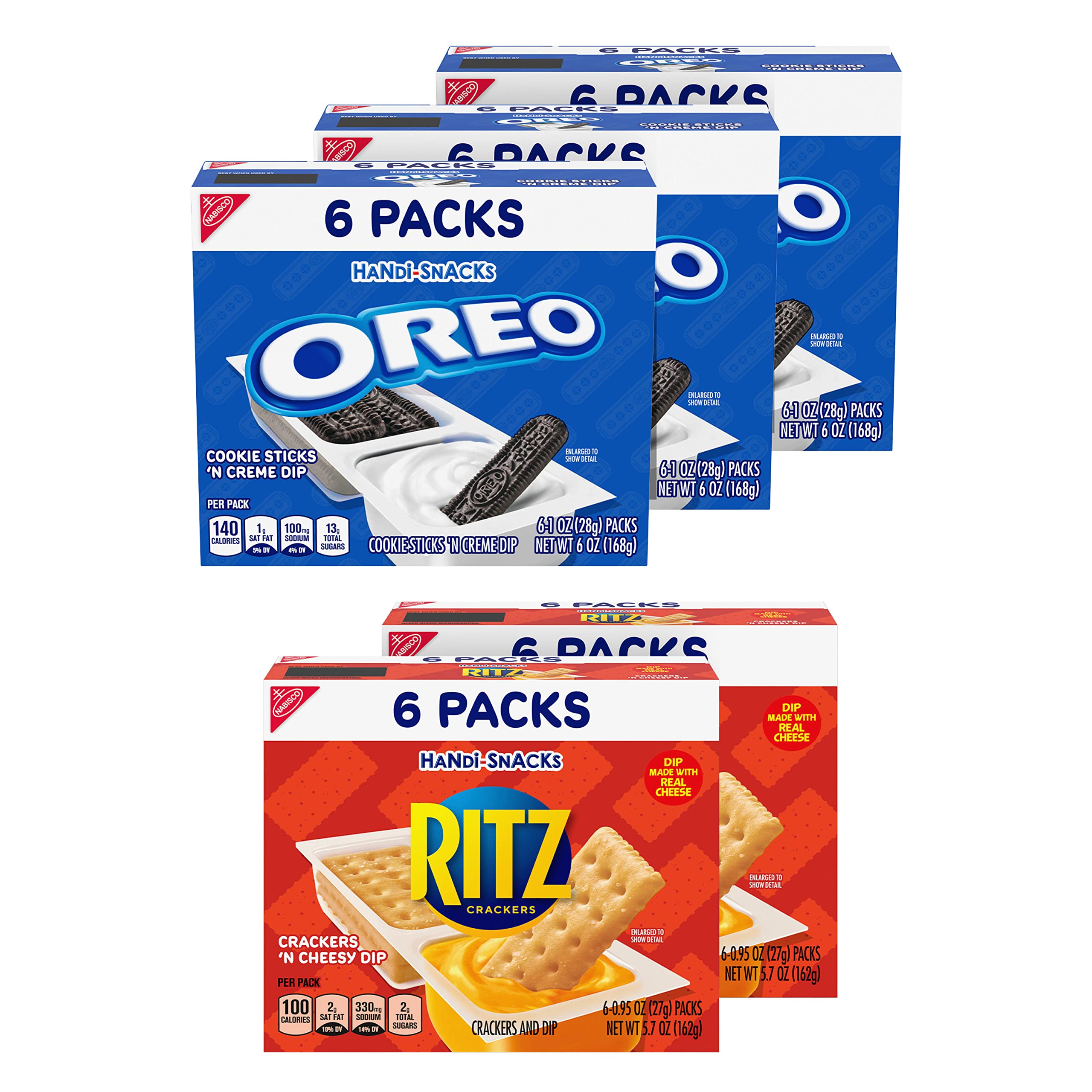 OREO & RITZ Variety Pack Snacks - 30 Individually Wrapped Packs (Assorted Flavors) | Perfect for School Lunches, Office Snacks & On-the-Go Treats