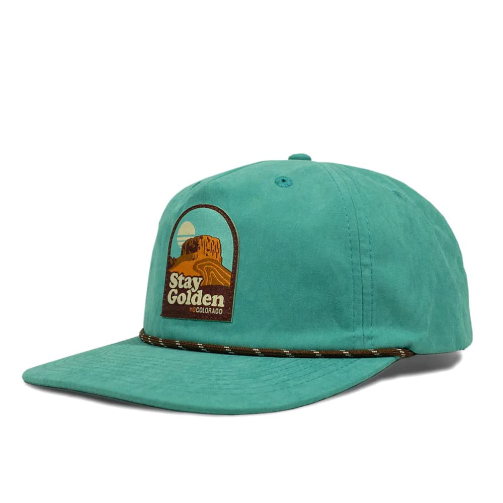 Stay Golden Turquoise Rope Hat - Stylish Summer Beach Accessory for Women & Men | Perfect for Outdoor Activities, Vacations, and Fashion Statements