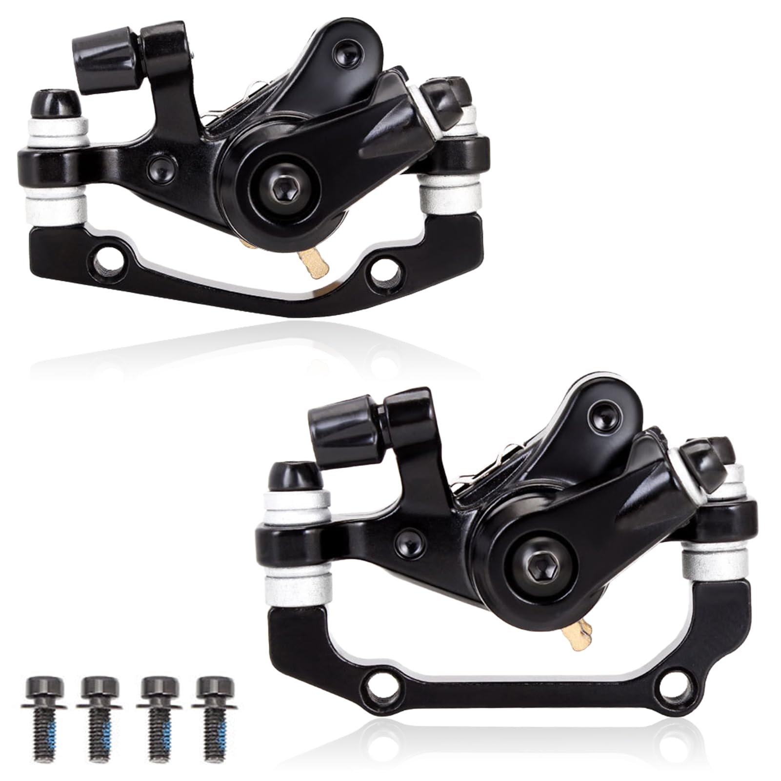 Universal Front & Rear Mechanical Disc Brake Set - Dual Piston Bilateral Caliper Alloy Cable Brake for Mountain Bike & Bicycle Accessories | Perfect for Trail Riding, Commuting & Off-Road Cycling