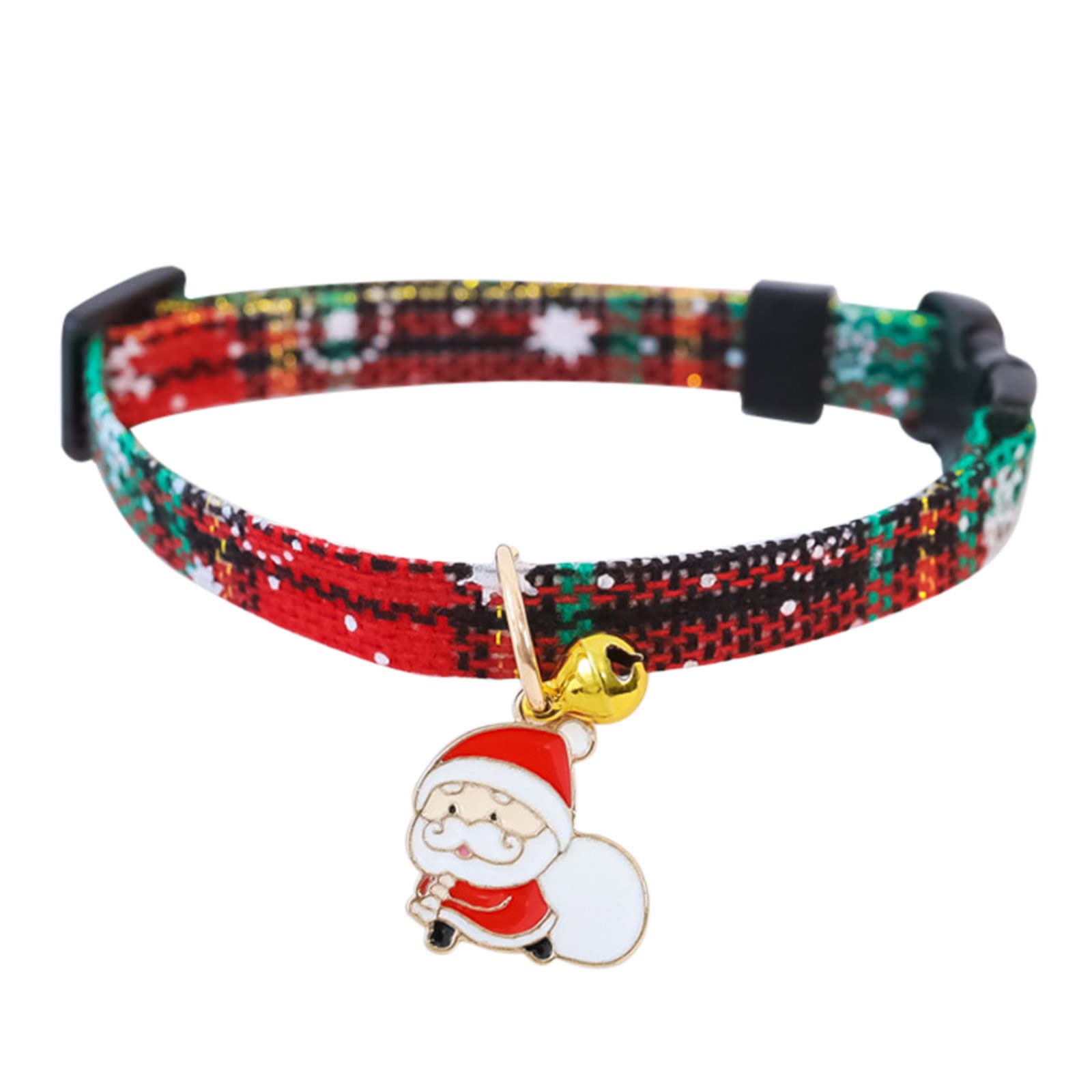 Christmas Pet Collar with Safe Buckle & Bell - Perfect for Holiday Pet Outfits