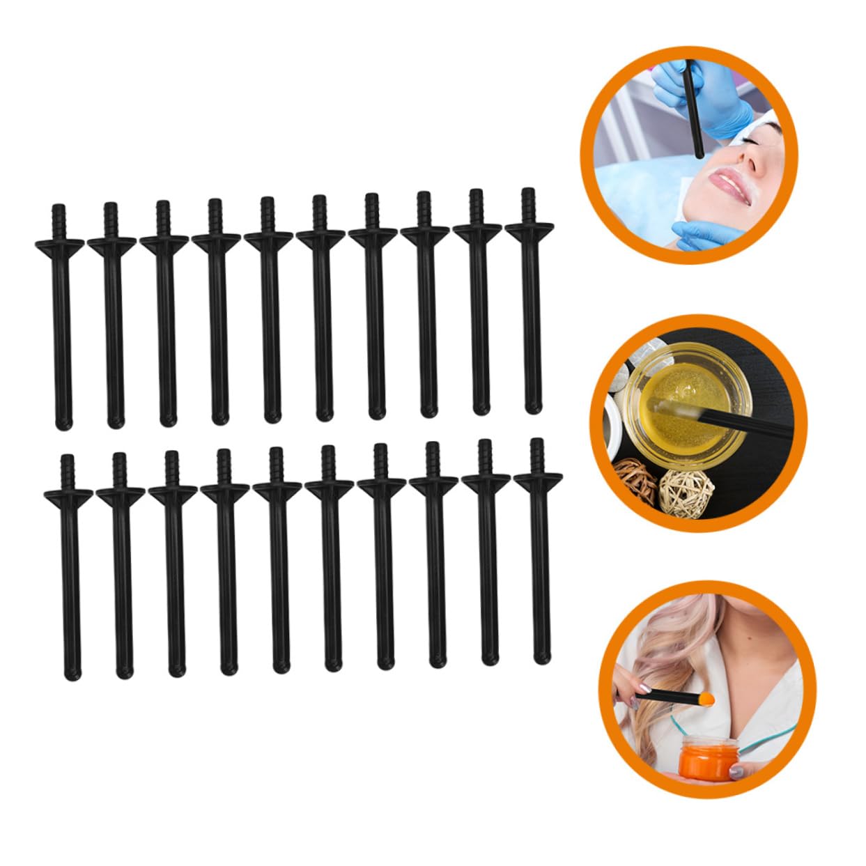 20-Piece Disposable Nose Wax Strips Set - Small Hair Removal Wax Sticks for Facial & Nose Hair - Plastic Applicator for Easy Cosmetic Cleanup - Perfect for Eyebrow Shaping & At-Home Grooming
