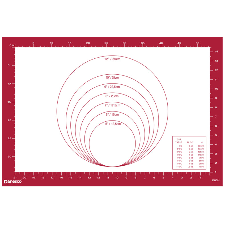 A La Tarte Non-Stick Silicone Baking Mat - Premium Heat-Resistant Pastry Dough Rolling Mat for Cookies, Pies & Bread - Perfect for Home Baking & Professional Kitchen Use