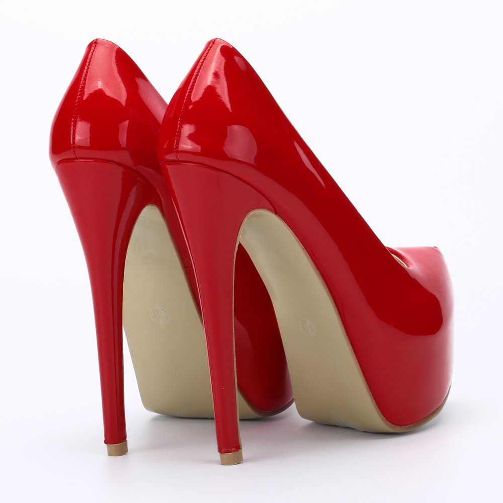 OCHENTA Women's Hidden Platform Stiletto High Heels Slip On Pumps - Elegant Pointed Toe Dress Shoes for Party, Wedding & Office Wear