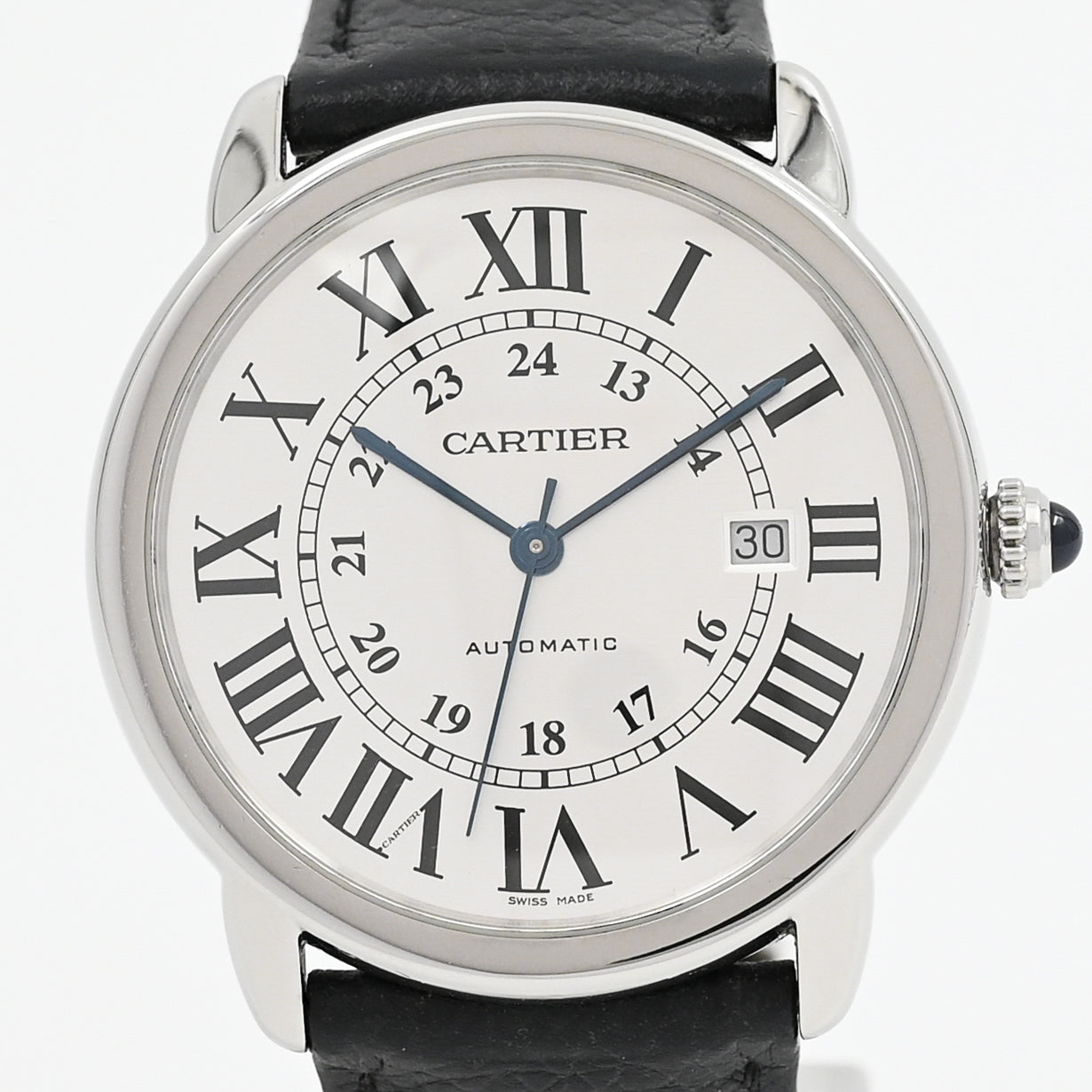 Cartier Rondo Solo 42mm Stainless Steel Men's Watch - Luxury Swiss Timepiece for Business & Formal Occasions