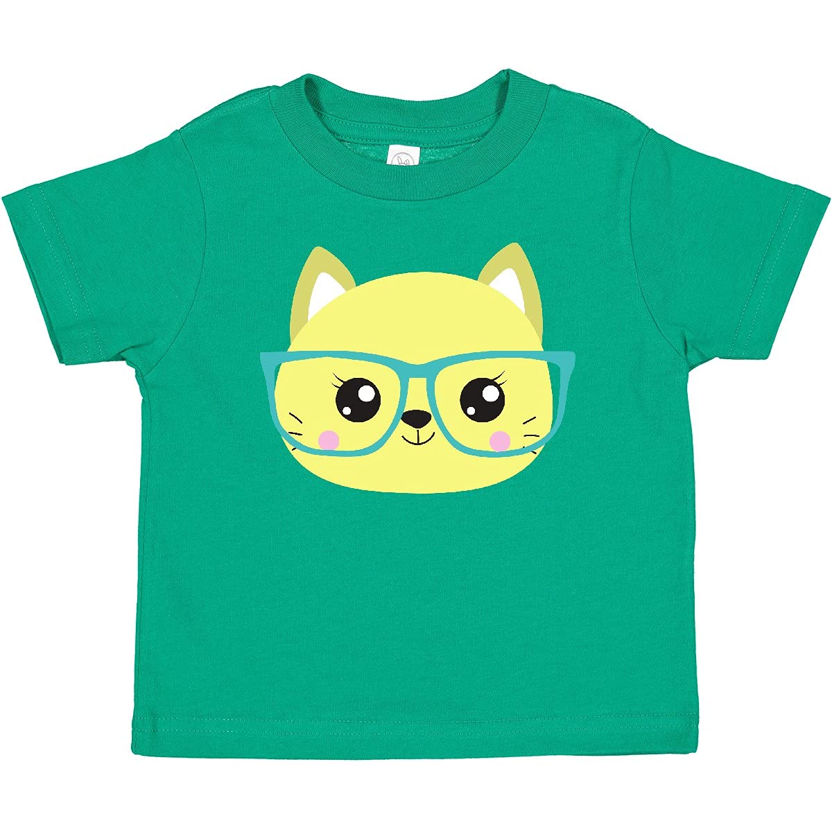 Inktastic Hipster Cat T-Shirt - Cute Kitten with Glasses Graphic Tee for Women & Men | Perfect for Casual Wear, Cat Lovers Gift, and Funny Outfits