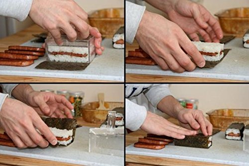 Premium Large Acrylic Spam Musubi Sushi Maker Mold - Non-Stick, Durable & Easy to Use for Perfect Hawaiian Sushi at Home | Great for Parties, Picnics & Meal Prep