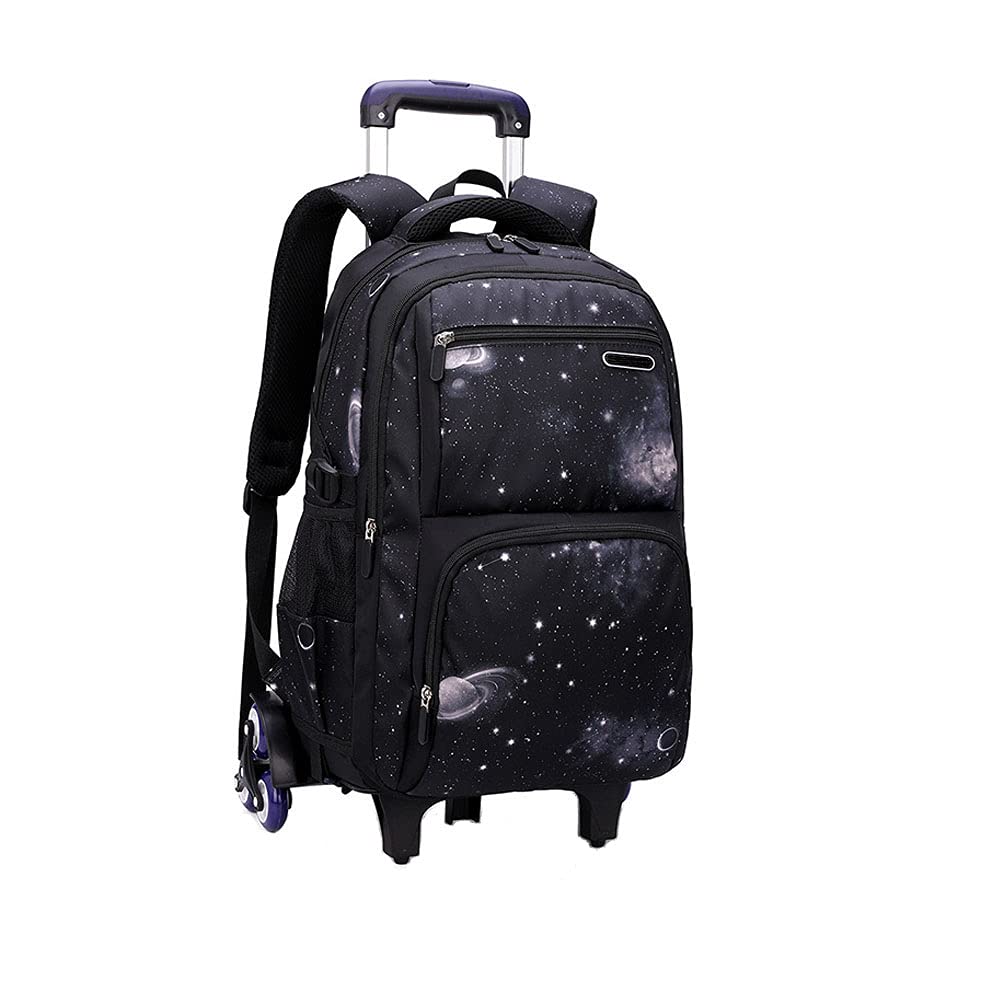 Dreneco Rolling Backpack with Wheels - Lightweight Waterproof School Bag for Boys & Girls, Detachable Trolley Rucksack - Perfect for Students, Travel & Daily Commute