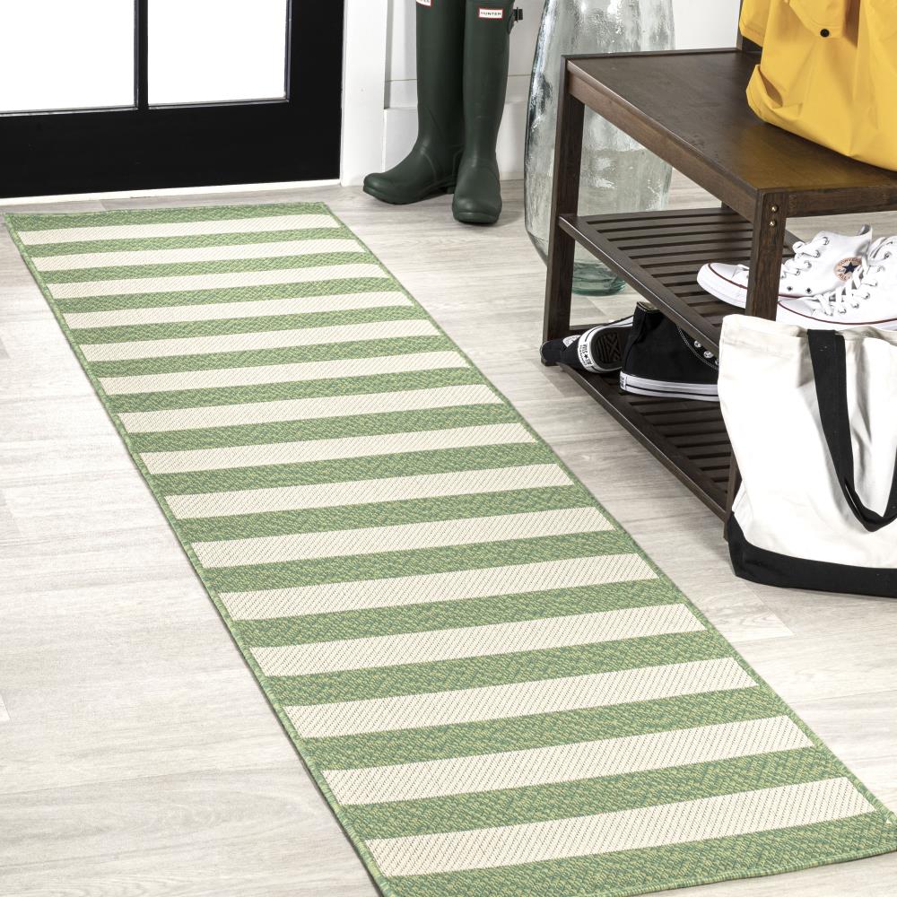 Negril Two-Tone Wide Stripe Indoor/Outdoor Area Rug - Durable & Stylish for Living Room, Patio, or Deck