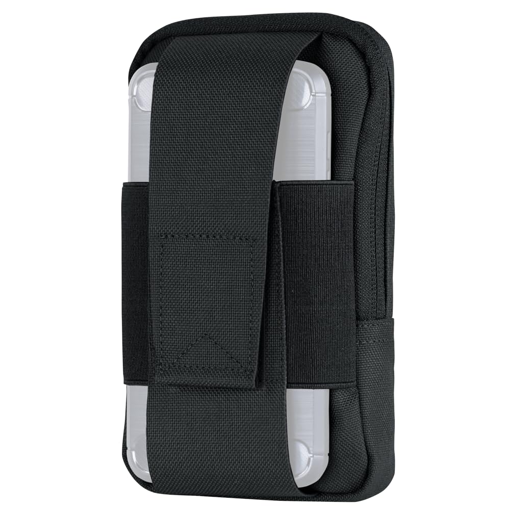 Premium Leather Phone Pouch - Slim & Secure Black Cell Phone Holder for iPhone 15/14/13/12 Pro Max | Perfect for Travel, Work & Everyday Use