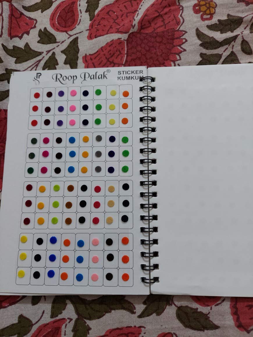 Navya Suhag Sticker Kumkum Spiral Book Bindi - Multi Color Self-Adhesive Bindis for Indian Bridal Makeup, Festivals & Traditional Occasions