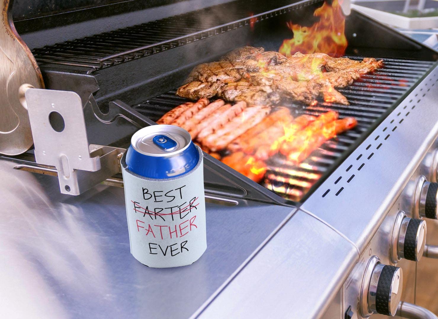 48-Pack Funny Dad Gifts From Daughter - Best Farter Father Ever Drink Can Coolers for Beer & Soda - Perfect for Father's Day, Birthday & BBQ Parties