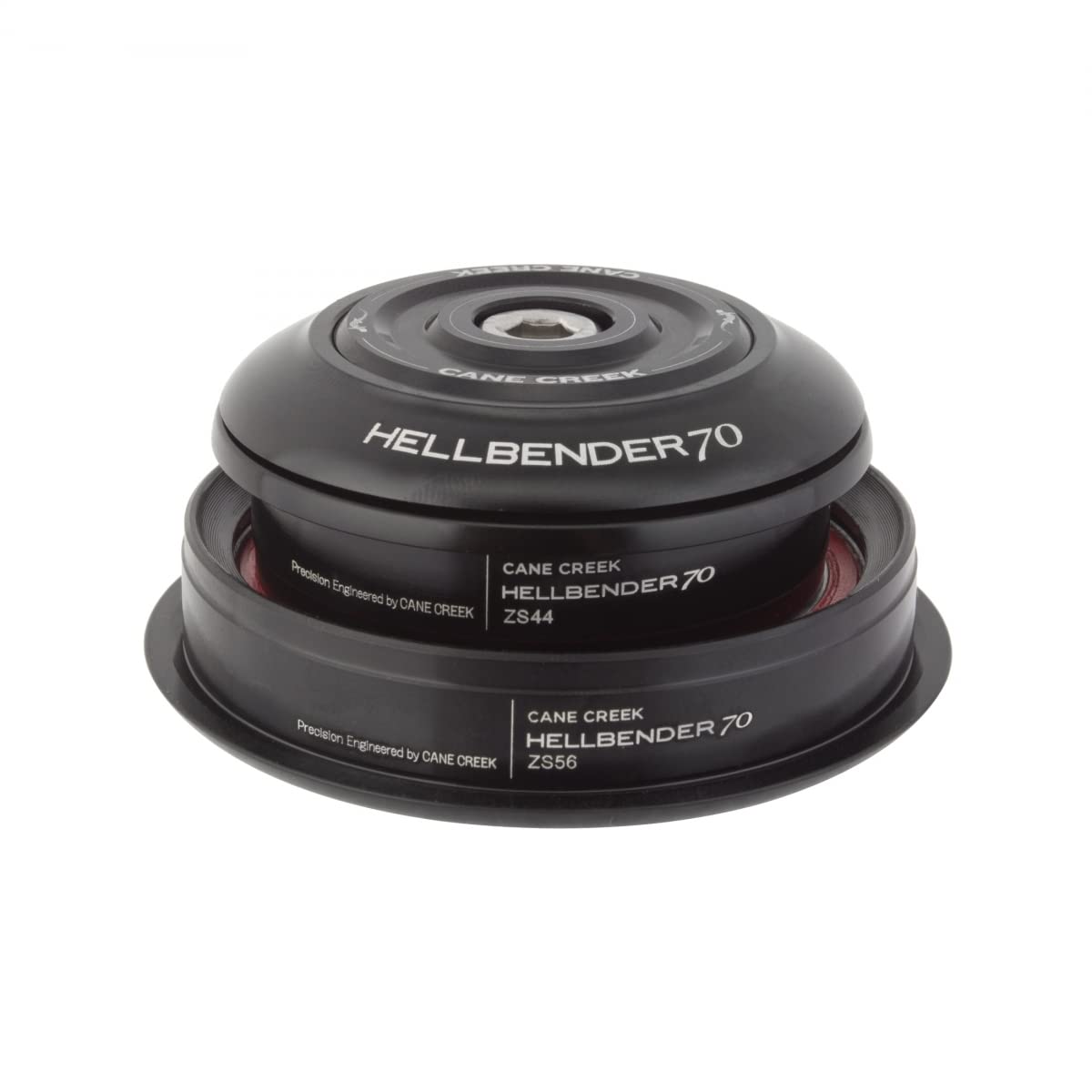 Cane Creek Hellbender 70 Zerostack Headset Complete - ZS44/28.6/H8 ZS56/40 BAA118K | Premium Bicycle Headset for Mountain & Road Bikes | Smooth Steering & Durability for Trail Riding & Commuting