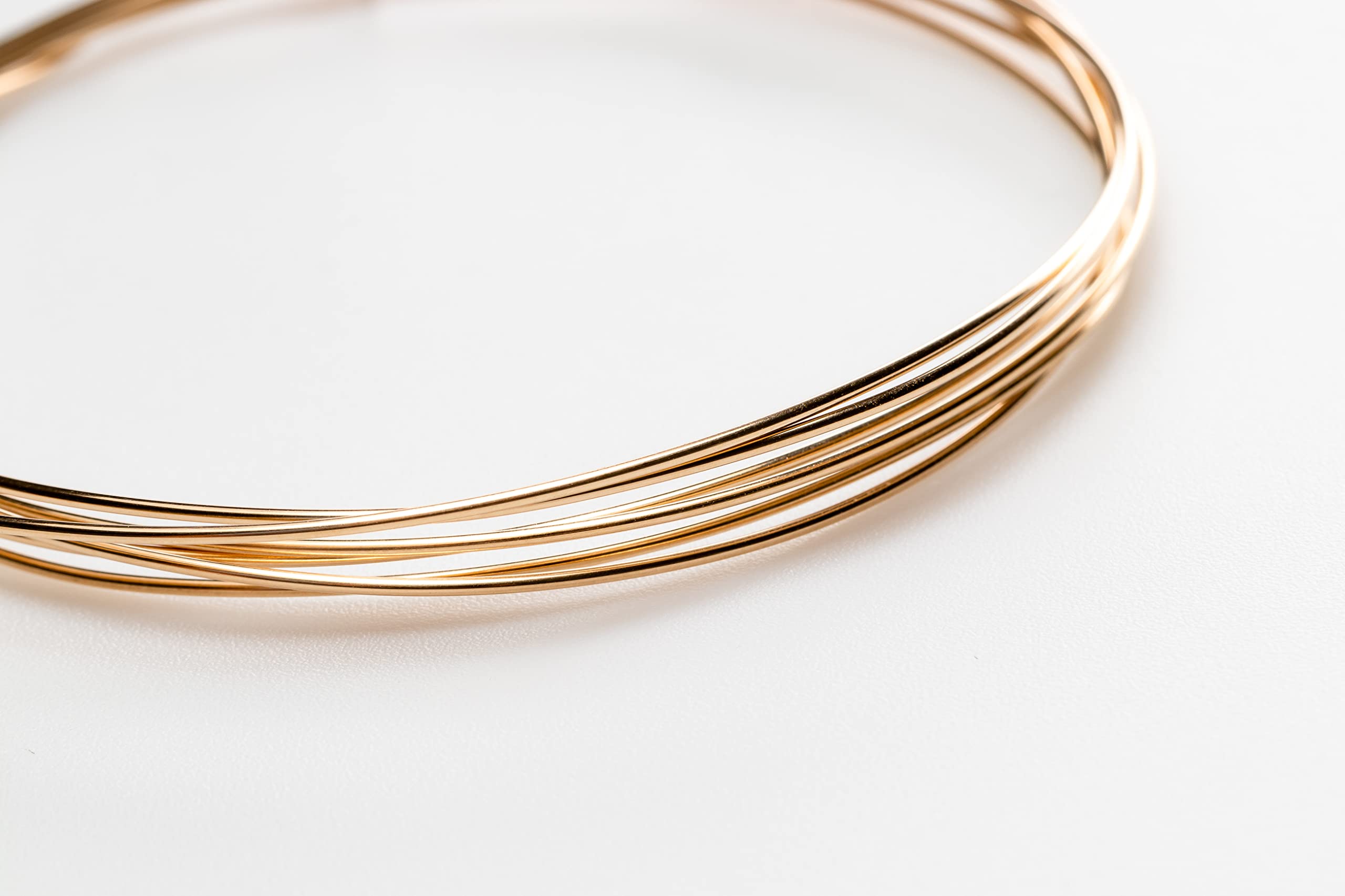 14K Solid Yellow Gold Wire 28 Gauge - 5FT Soft Round Craft Wire for Jewelry Making, DIY Beading & Wire Wrapping - Made in USA