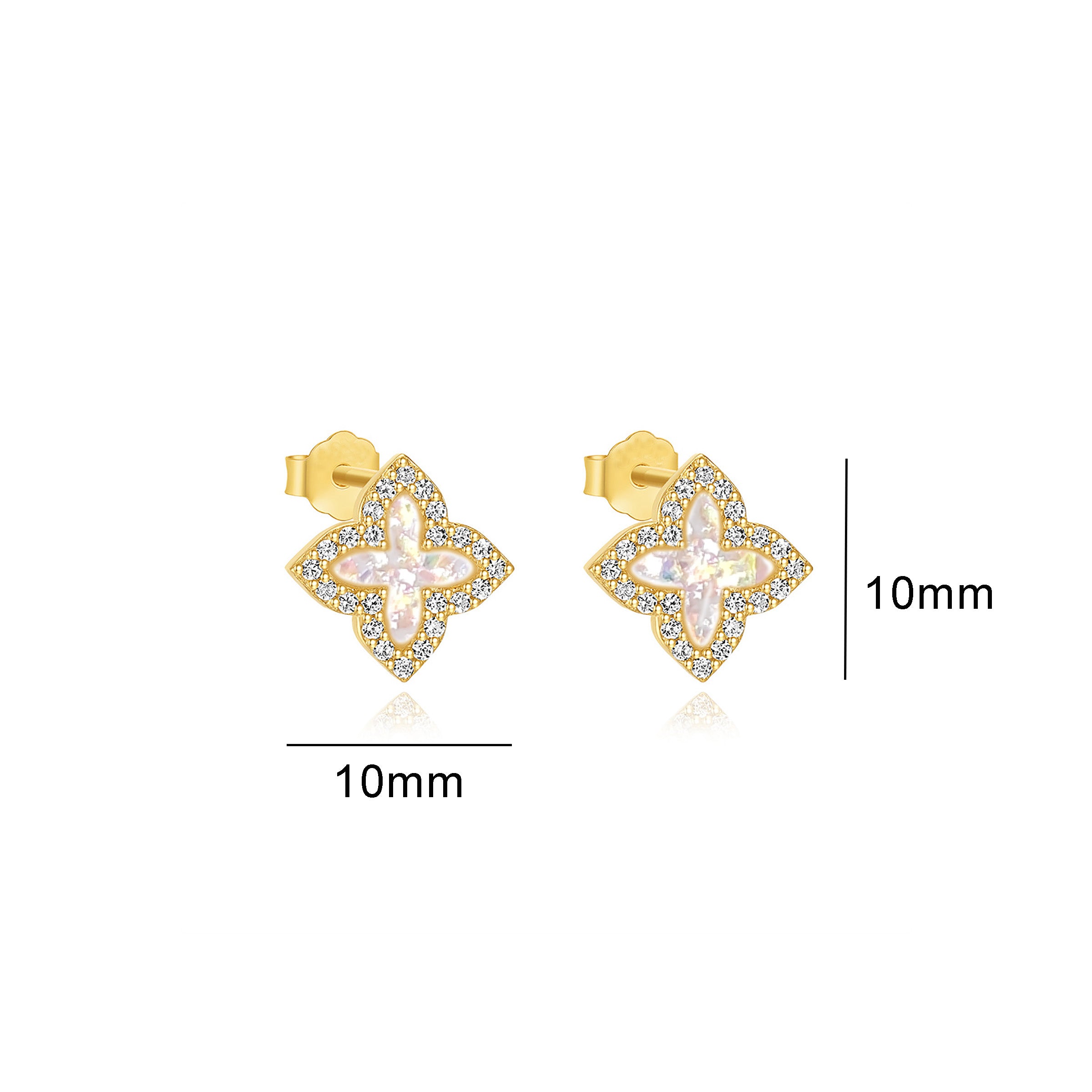 Sparkling Clover Ashes Earrings - Elegant Memorial Jewelry for Loved Ones | Perfect for Remembrance, Sympathy Gifts & Special Occasions
