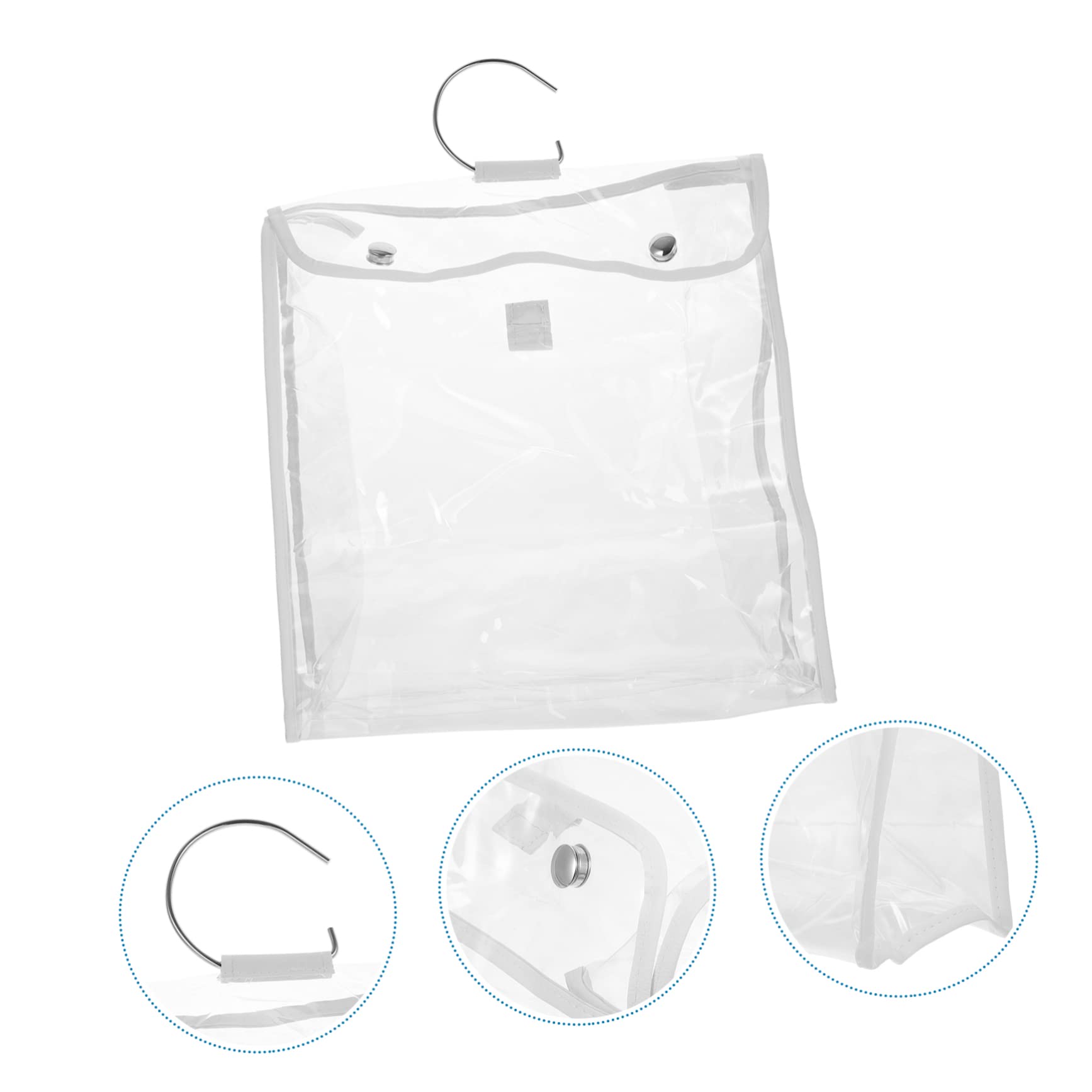 DOITOOL Clear Handbag Organizer & Purse Storage Bag - Hanging Wardrobe Hook Holder, Tote Protector & Clothing Storage Organizer for Travel, Home & Office Organization