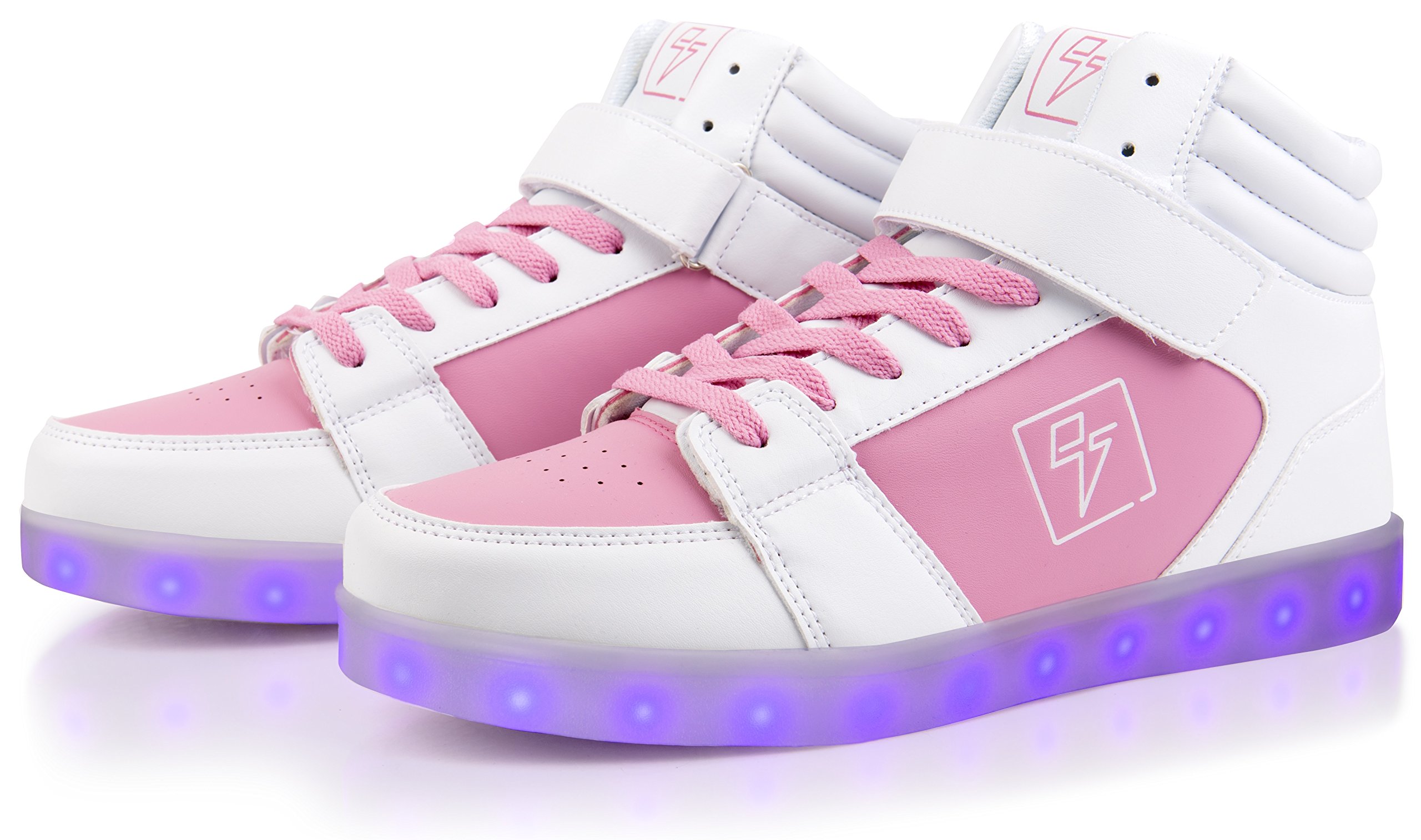 Glow in the Dark LED High Top Sneakers for Men Women - Light Up Shoes for Running, Rave Parties, Night Jogging & Festivals