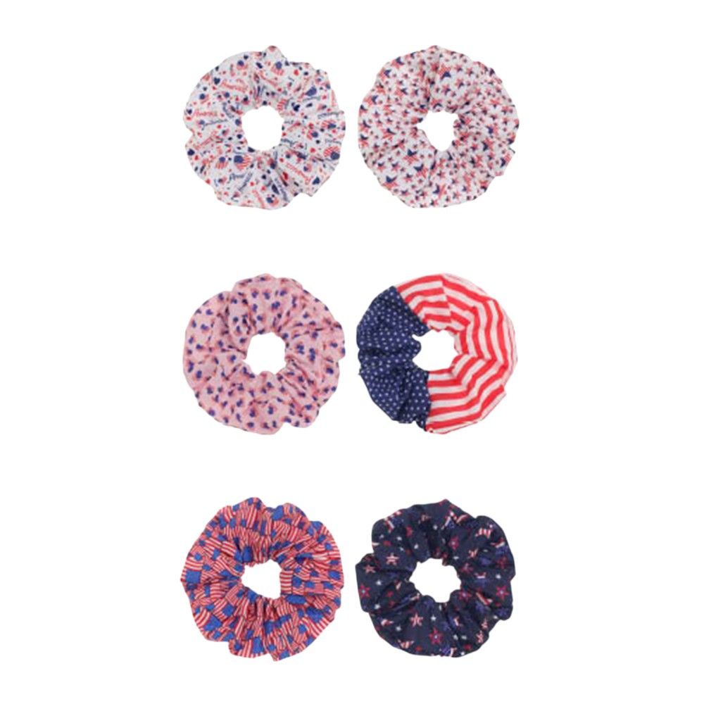 12PCS American USA Printed Hair Bands - Fashion Hair Accessories for Women & Girls - Perfect for School, Work, Sports & Daily Use