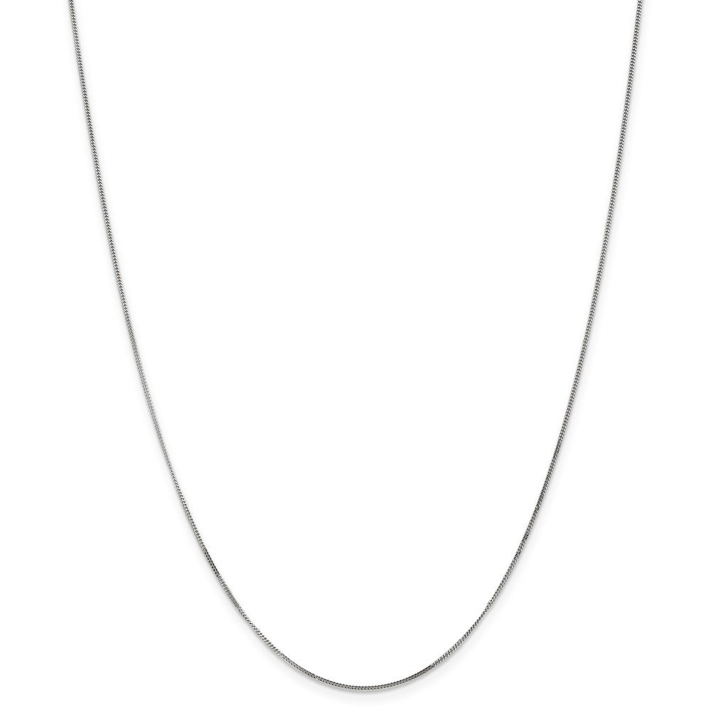 14K White Gold 0.9mm Curb Chain Necklace for Men & Women - Diamond2Deal | Elegant Unisex Jewelry Gift for Anniversary, Wedding & Special Occasions