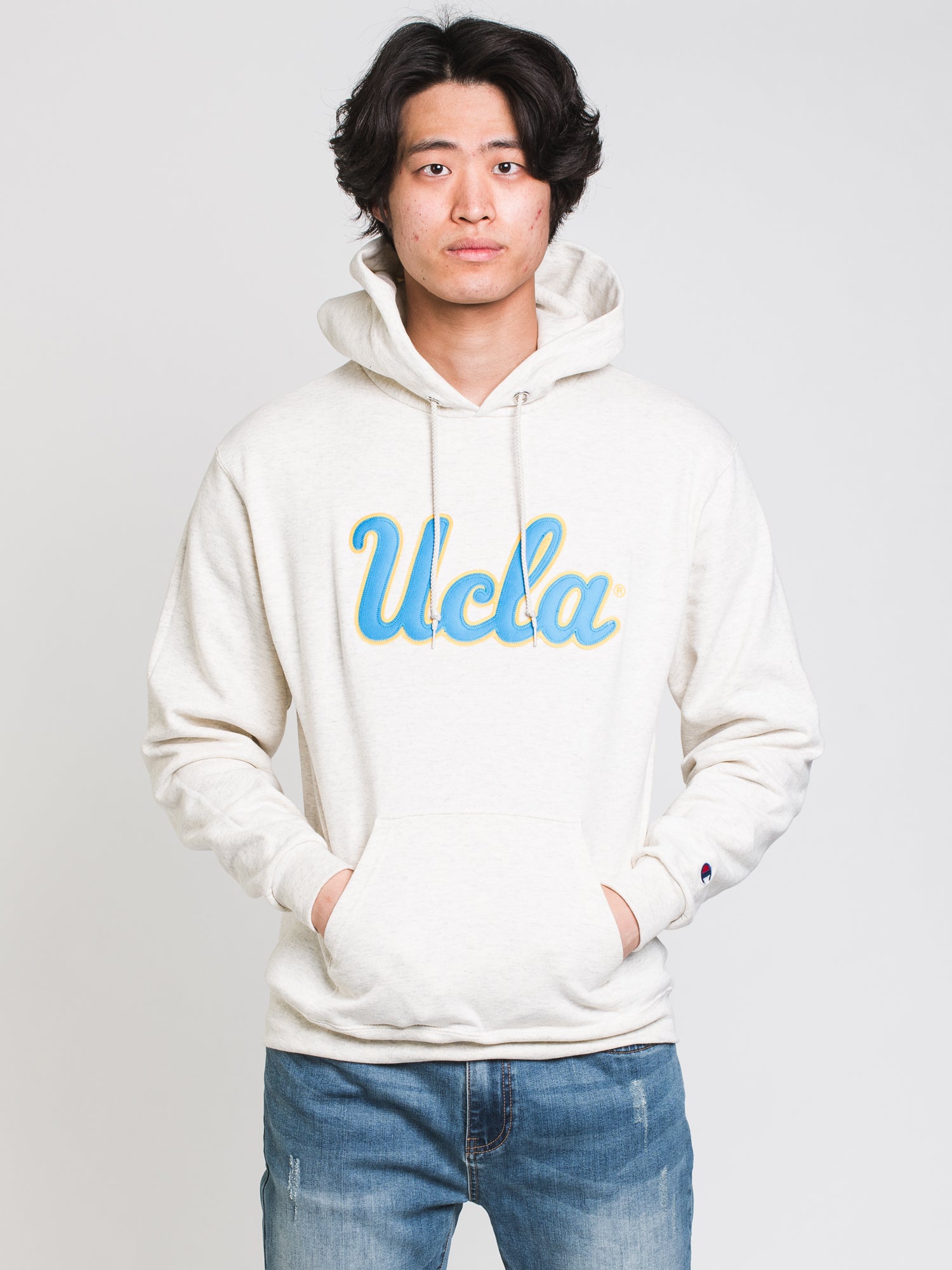 Champion Eco Powerblend UCLA University Hoodie - Men's & Women's Pullover Sweatshirt, Soft Fleece Lined, Vintage College Style for Casual Wear & Campus Fashion