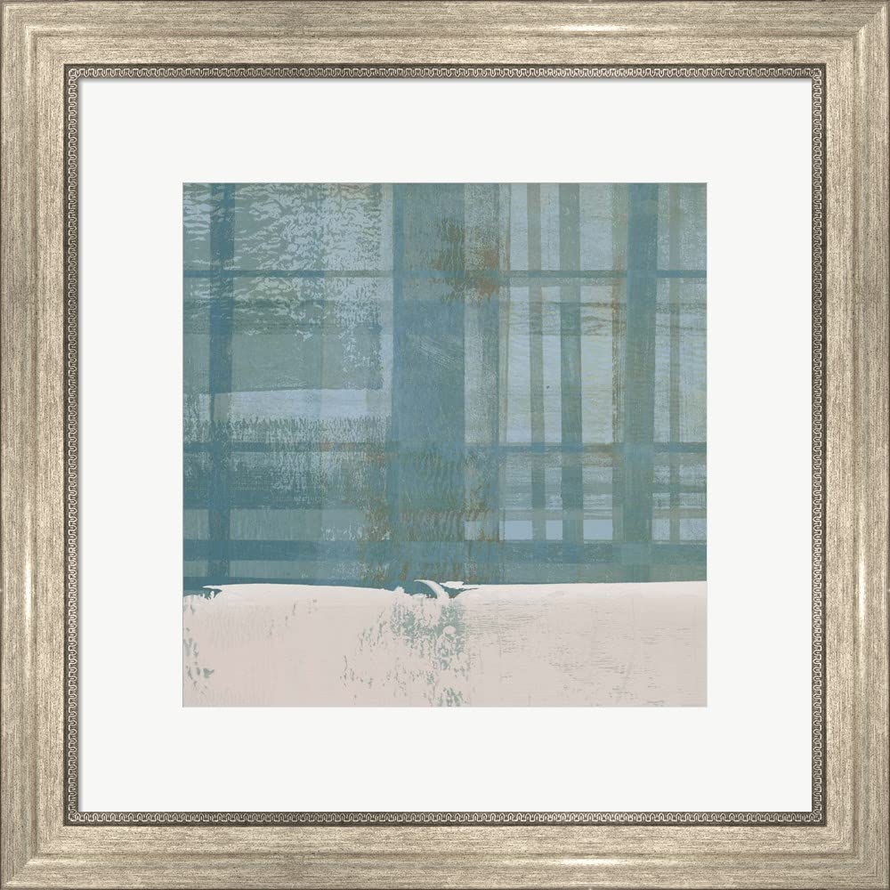 Dan Meneely Plaid Life II Framed Art Print - 20x20 Inches Silver Scoop Frame Wall Decor | Perfect for Living Room, Bedroom & Office