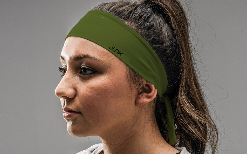 OD Green Flex Tie Headband - Adjustable & Breathable Head Wrap for Sports, Workouts & Outdoor Activities - Perfect for Running, Yoga & Hiking