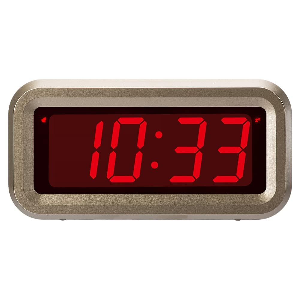 Battery Operated LED Digital Alarm Clock for Bedrooms - 3-Level Brightness Adjustable, Snooze Function, 12/24H Display - Perfect for Desk, Bedside, Table & Travel Use