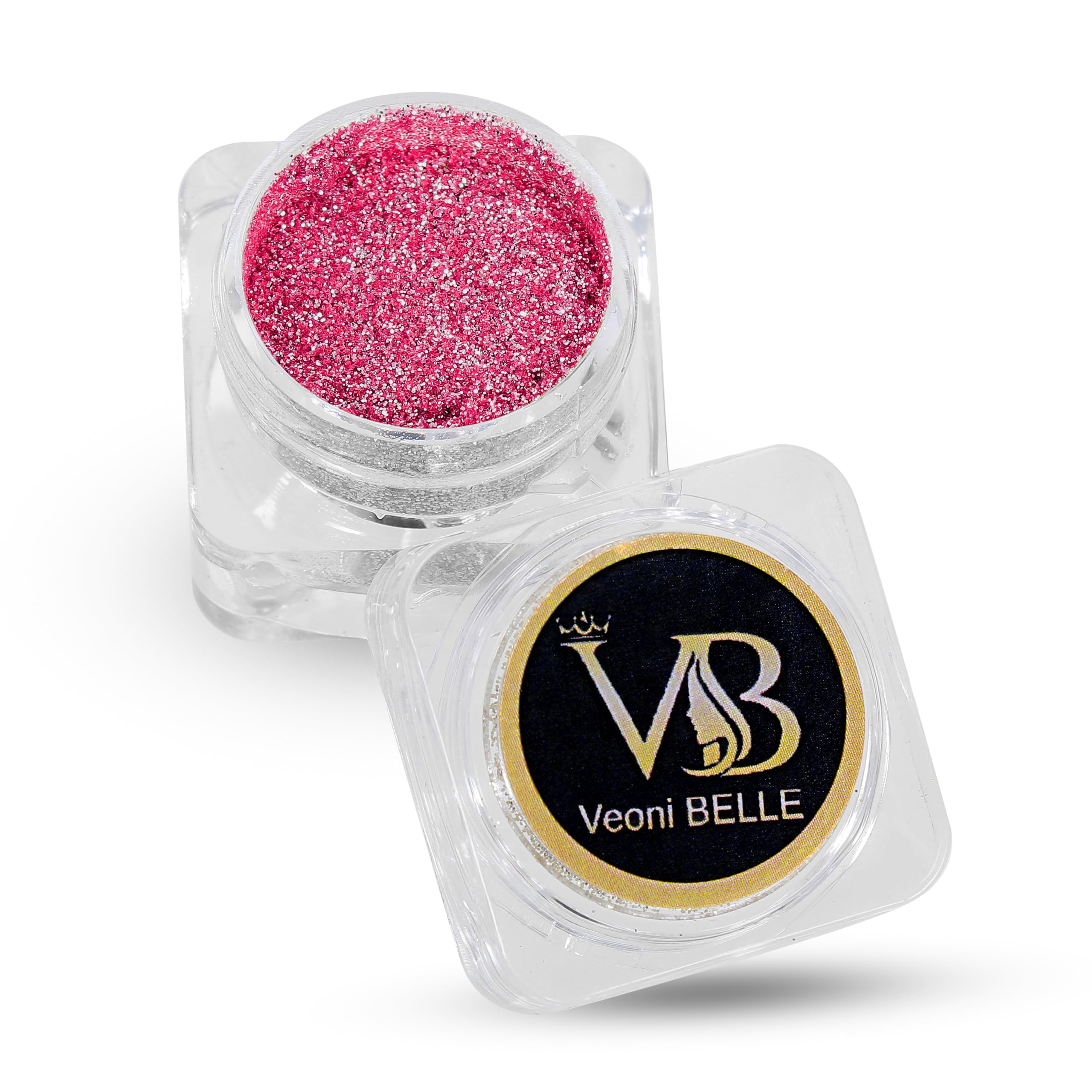 Veoni Belle HD Holographic Loose Glitter Eyeshadow - Frozen Pink (5g) | Long-Lasting Pigmented Eye Makeup for Parties, Halloween & Special Occasions