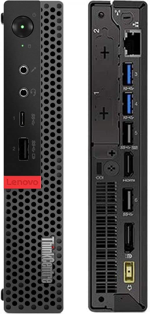 Lenovo ThinkCentre M920q Tiny Desktop PC - Intel Core i5-9500T 9th Gen (Up to 3.7GHz), 16GB RAM, 256GB SSD, Windows 11 Pro | Compact Business Computer for Office Work, Home Use & Triple Monitor Setup with 4K DisplayPort & HDMI | 1-Year Warranty
