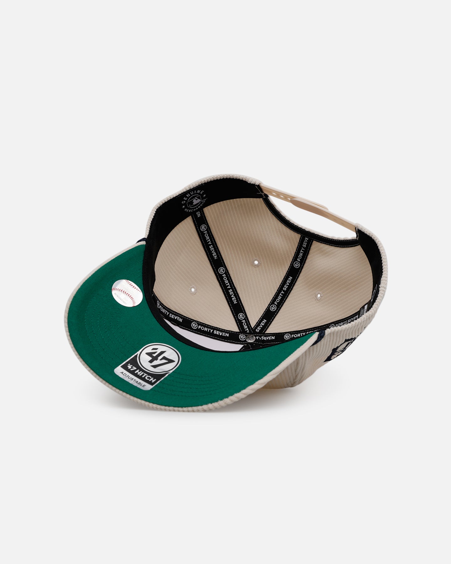 47 Brand Detroit Tigers 'Natural Script' Premium Hitch Corduroy Snapback Hat - Official MLB Licensed Baseball Cap for Men & Women - Perfect for Game Day, Streetwear & Casual Outfits
