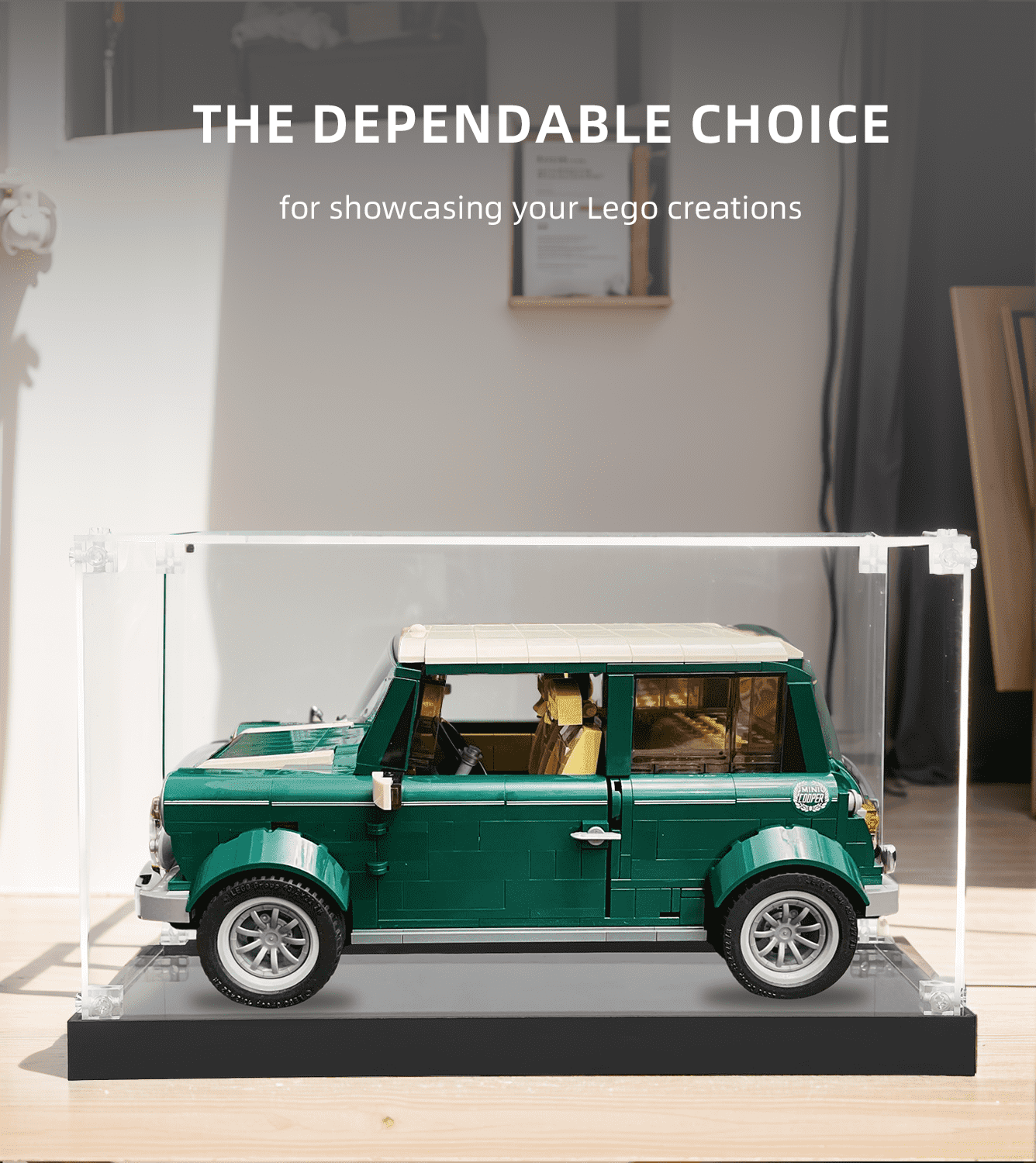 LEGO MINI Cooper MK VII 10242 Display Case - Clear Acrylic Showcase for LEGO Car Models - Perfect for Home Decoration, Office Display & Collector's Protection