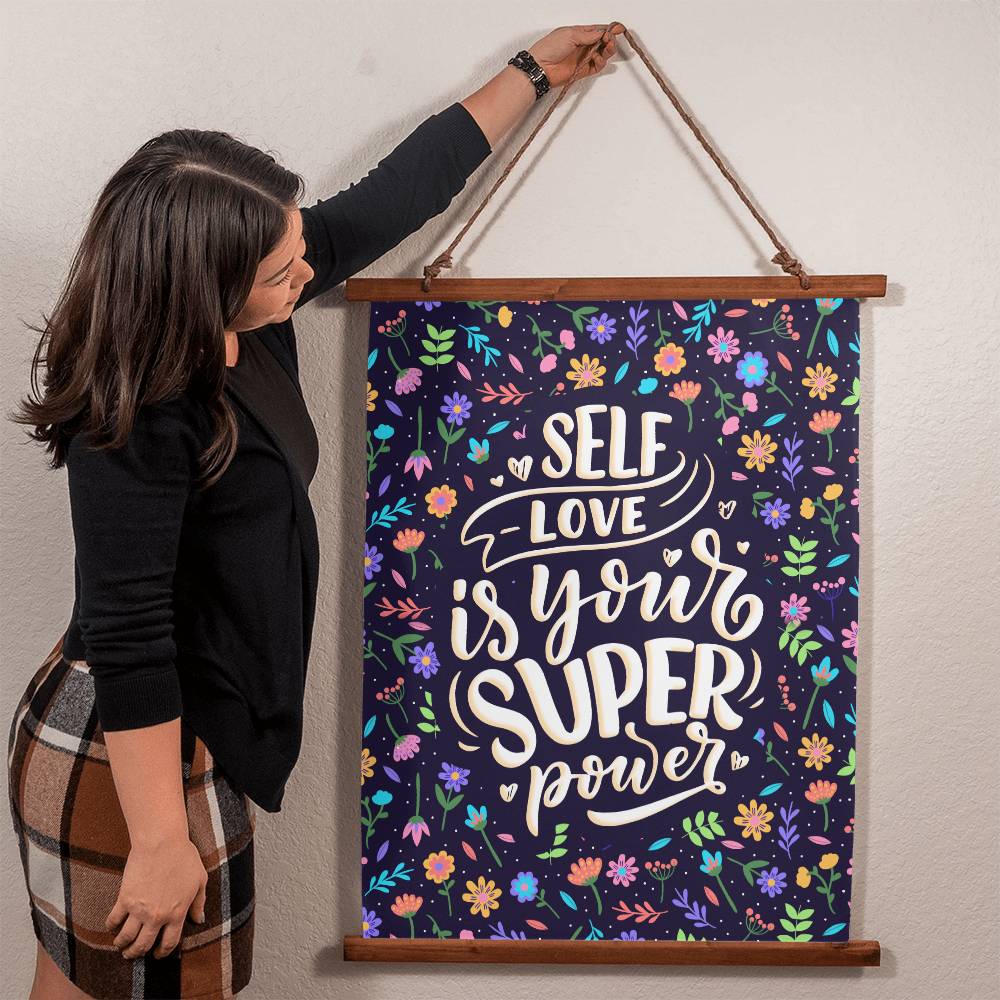 Self Love Affirmation Wall Tapestry - Inspirational Home Decor for Bedroom, Living Room & Dorm - Positive Vibes for Meditation & Yoga Spaces